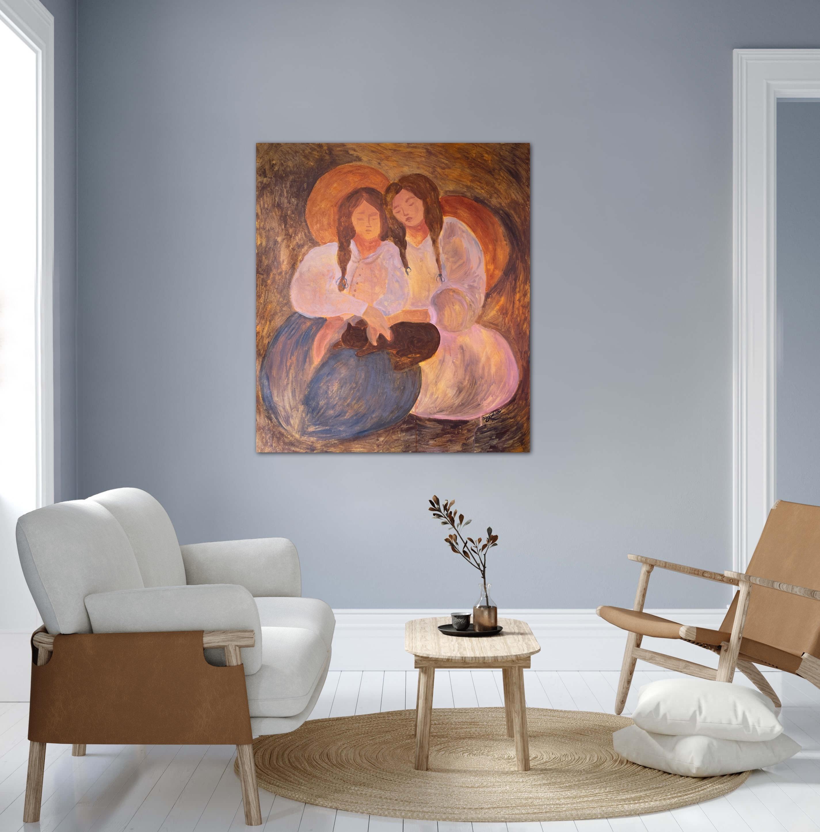 Little Woman - Painting by Dasha Pogodina