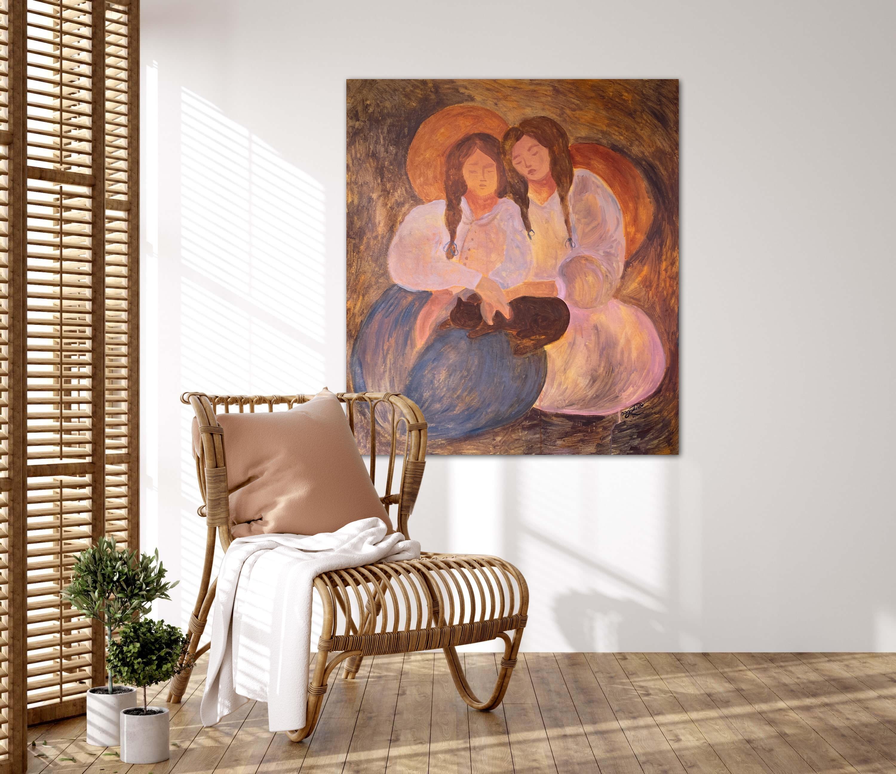 Little Woman - Impressionist Painting by Dasha Pogodina