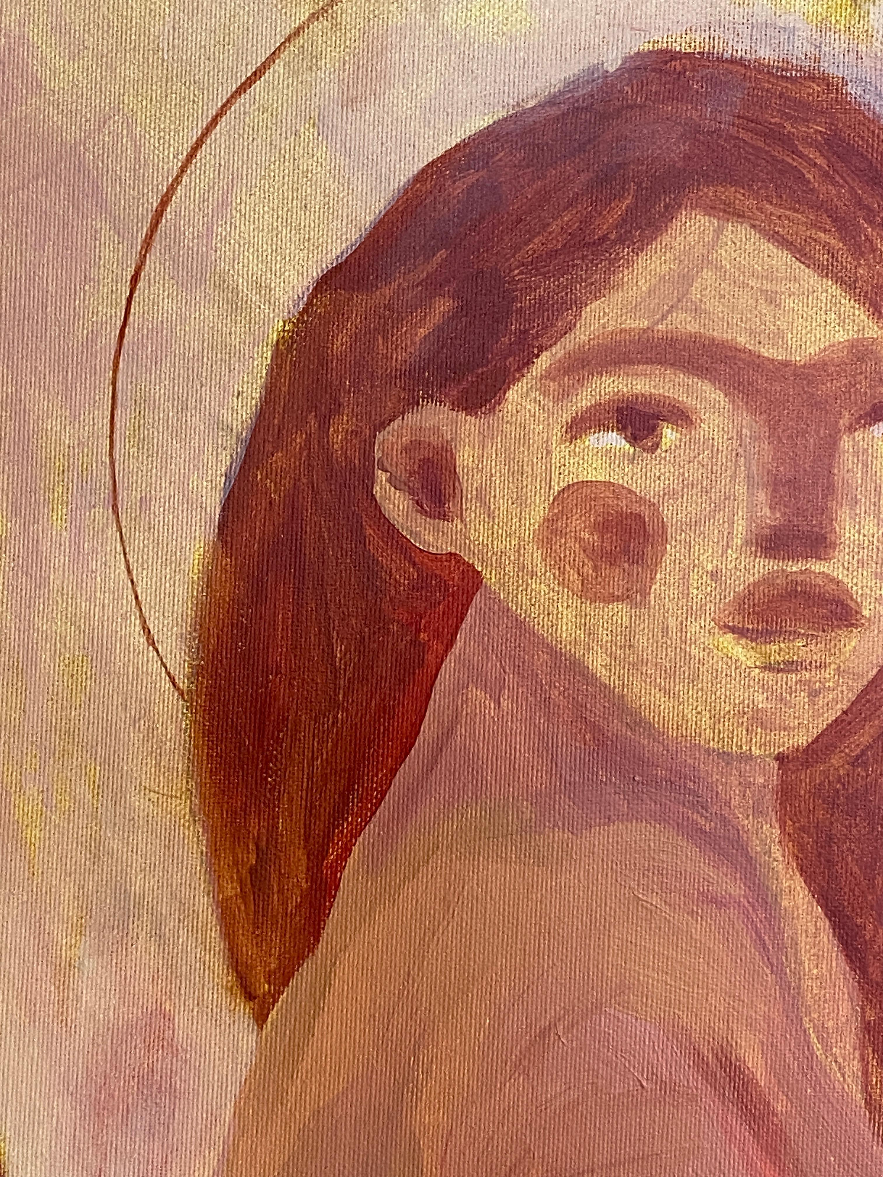 Maria’s childhood - Impressionist Painting by Dasha Pogodina