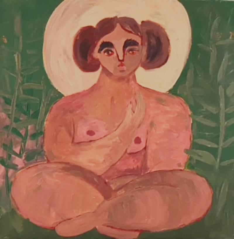 Dasha Pogodina Interior Painting - Meditation in the Heart of Nature