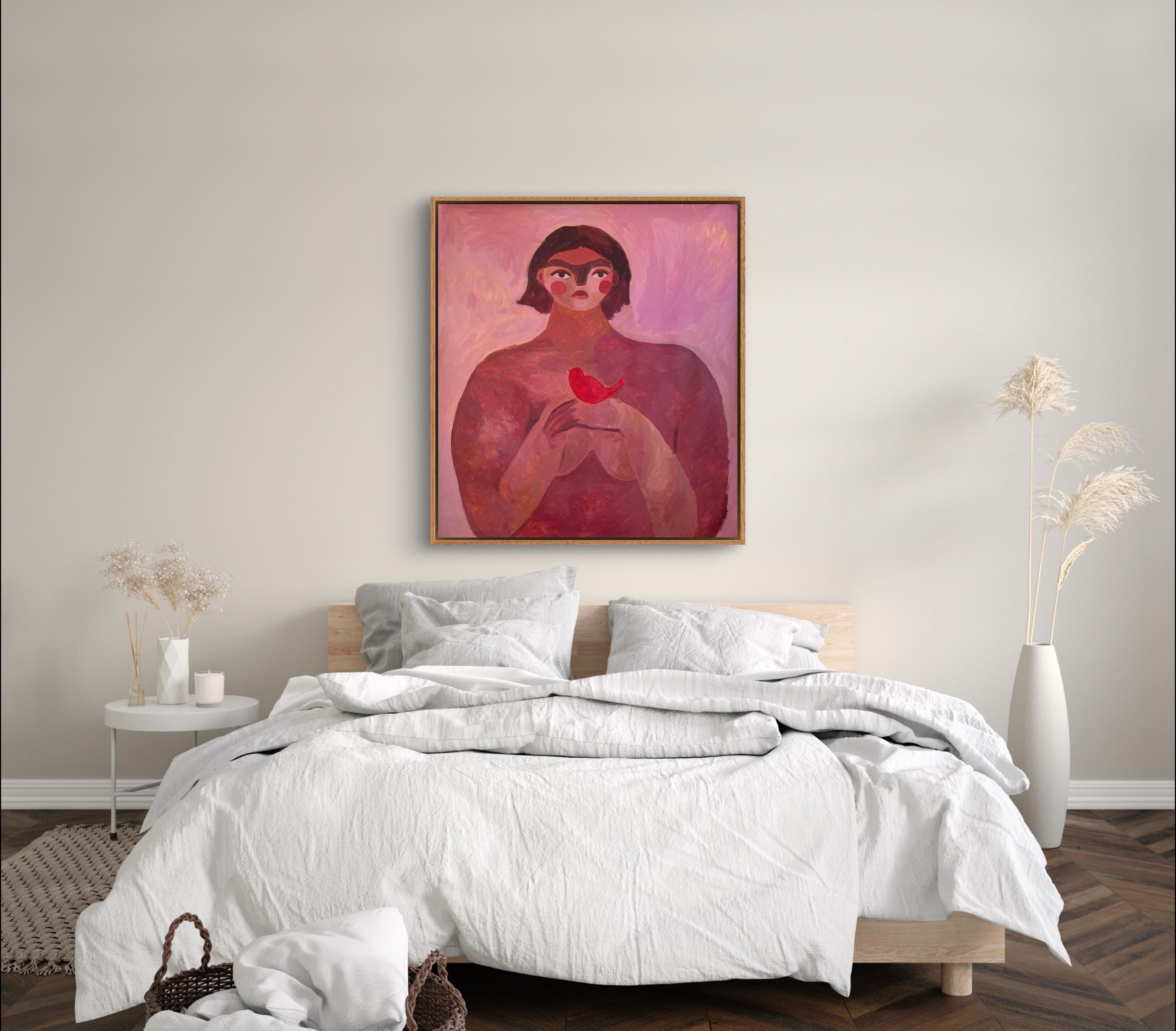 Mi pájaro cantará - Painting Impresionista de Dasha Pogodina