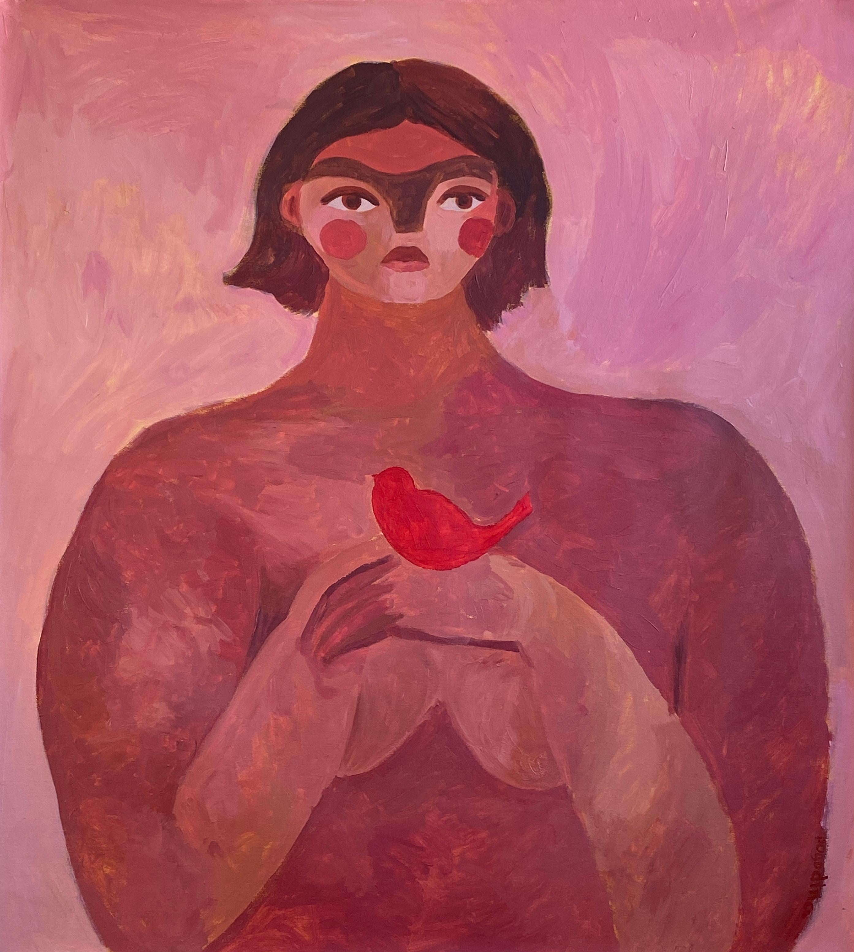 Figurative Painting de Dasha Pogodina - Mi pájaro cantará