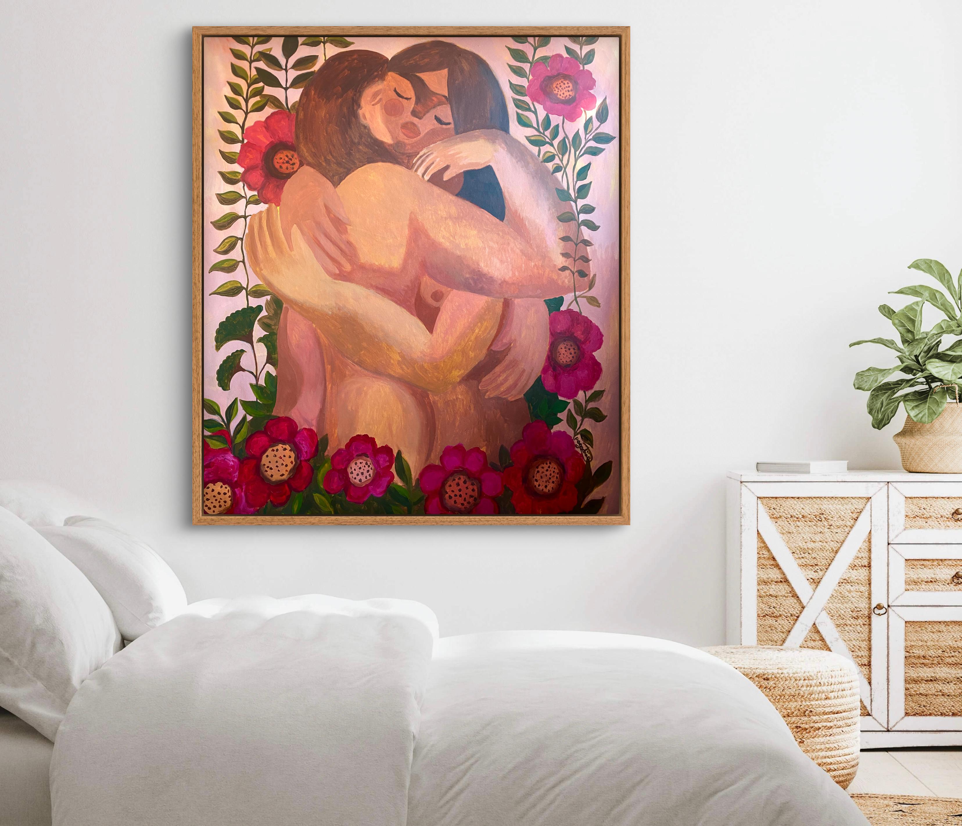 Now I know what it's like to love myself - Pink Interior Painting by Dasha Pogodina