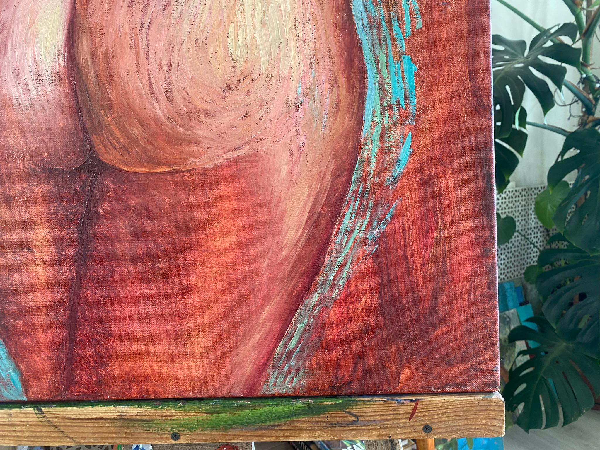 Nude Woman Painting, Modern Art, canvas, oil - PLEASURE - 24x32in (80*60cm) For Sale 6