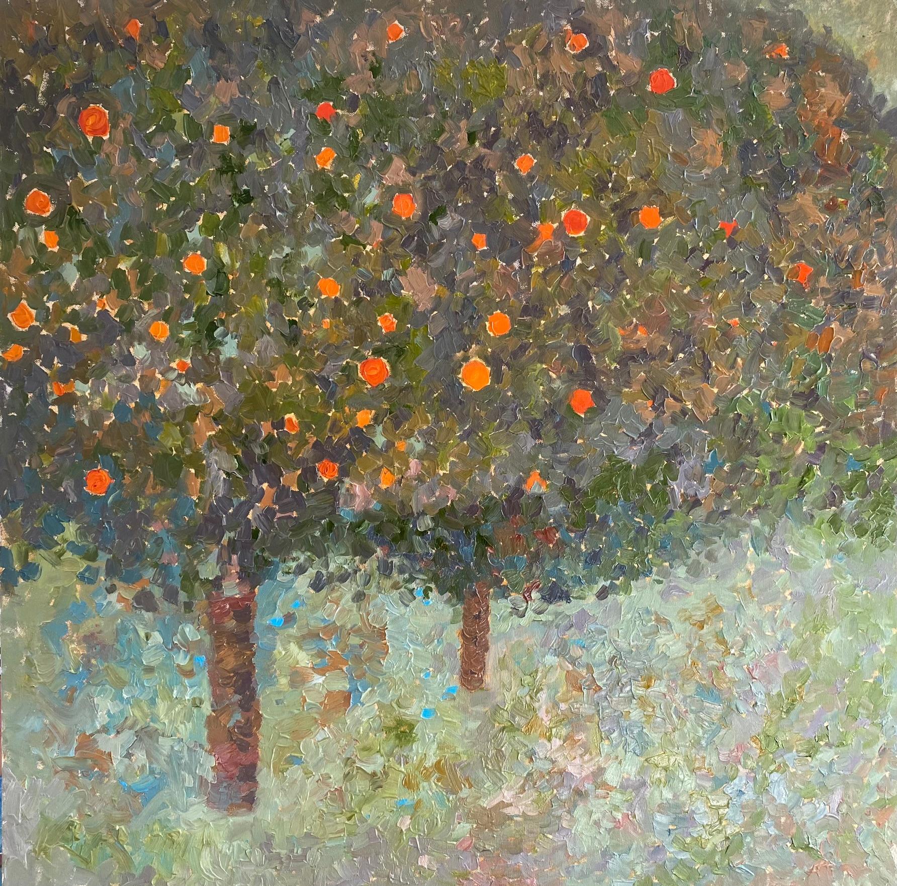 Dasha Pogodina Landscape Painting - ORANGE GARDEN