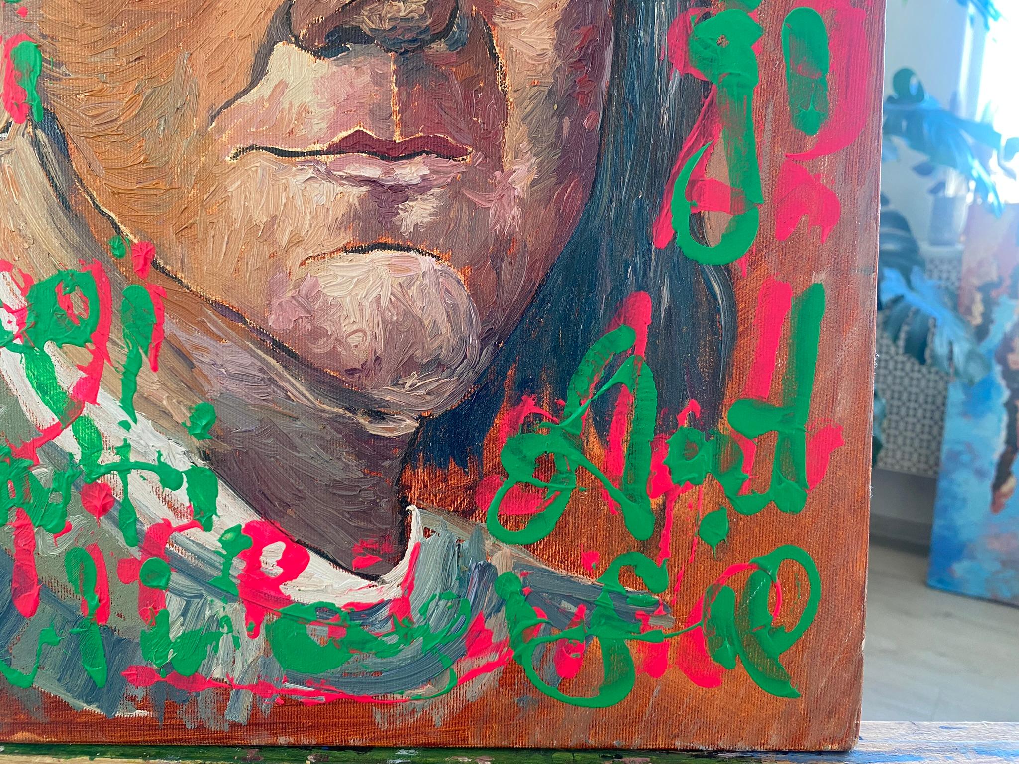 Pintura Pop Art, Obra de Arte Moderna de Técnica Mixta - ANTIFRAGILE - 16x20in (40*50cm) 5