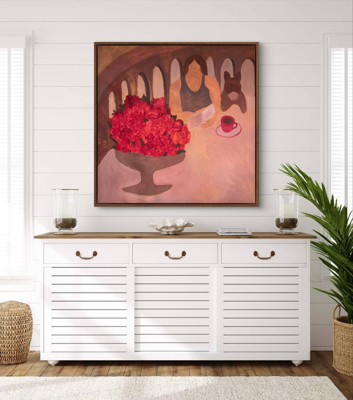 Mañana rumana - Figurative Painting Rosa de Dasha Pogodina