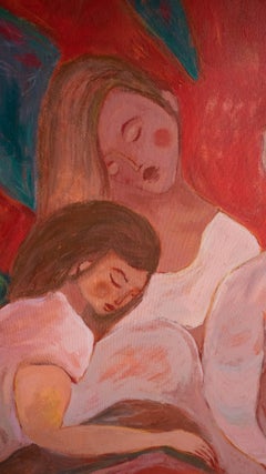 Soulmate Modern Figurative Oil Painting by Ukranian Artist Dasha Pogodina