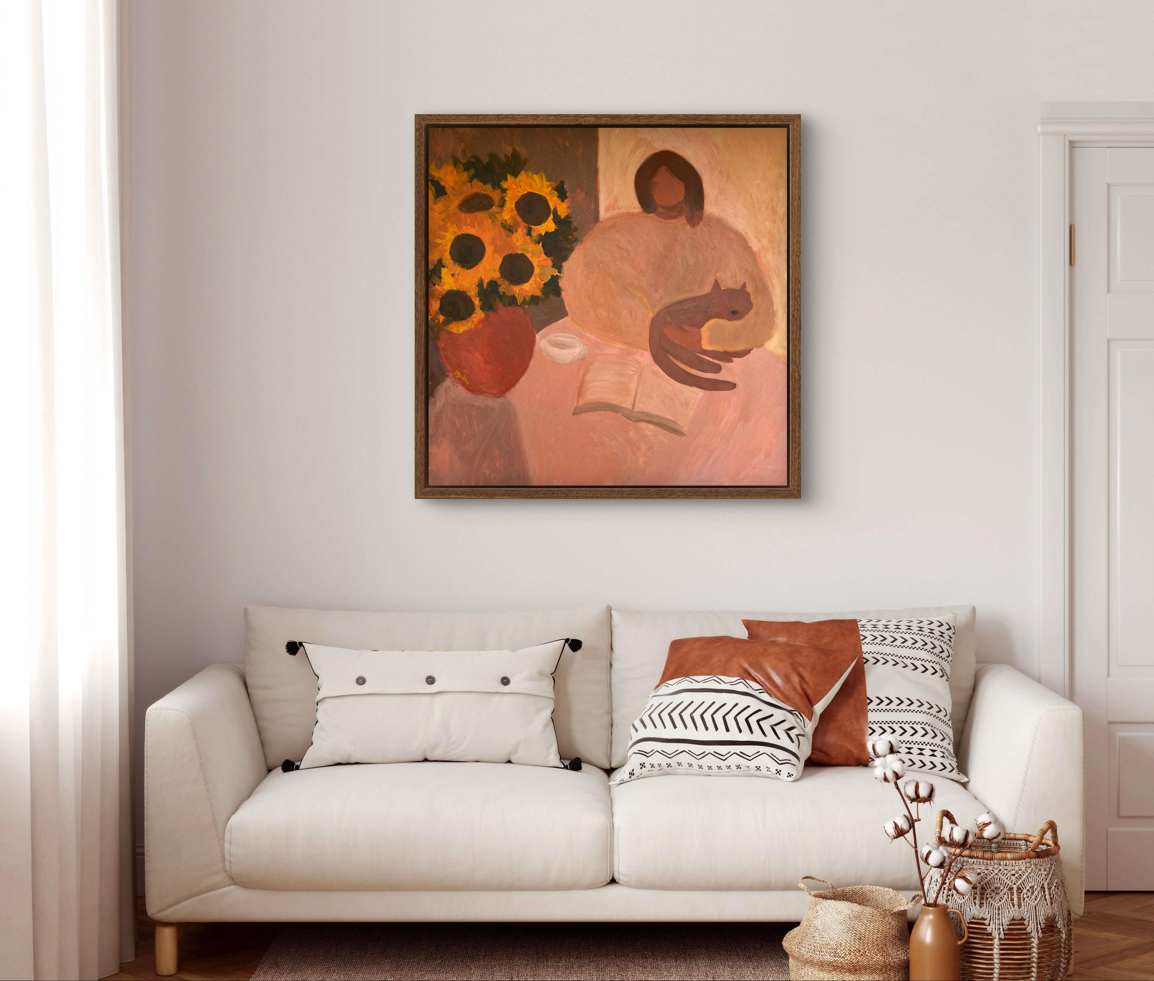 Der Sommer ist fast vorbei (Orange), Interior Painting, von Dasha Pogodina