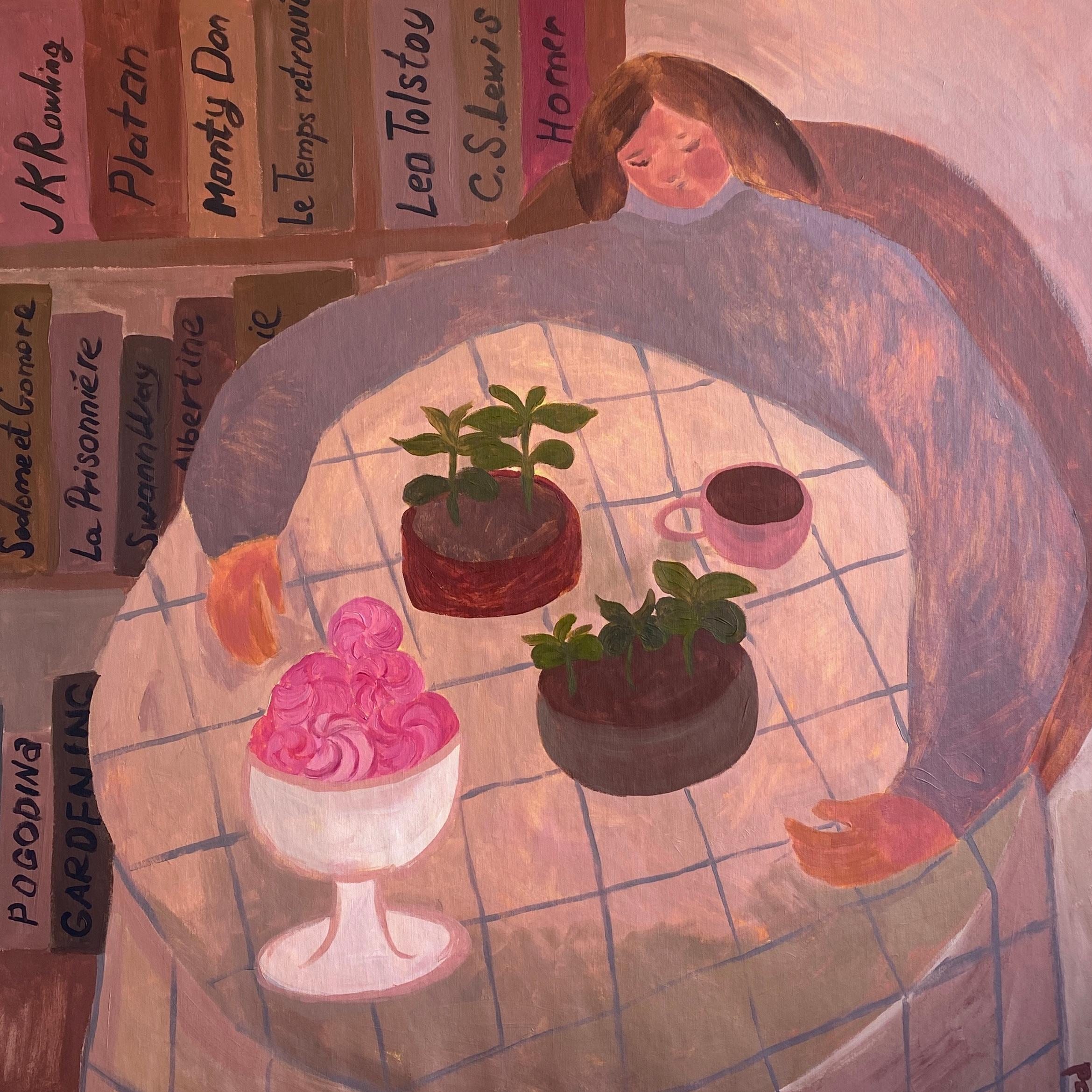 Figurative Painting di Dasha Pogodina - I germogli della mia fiducia