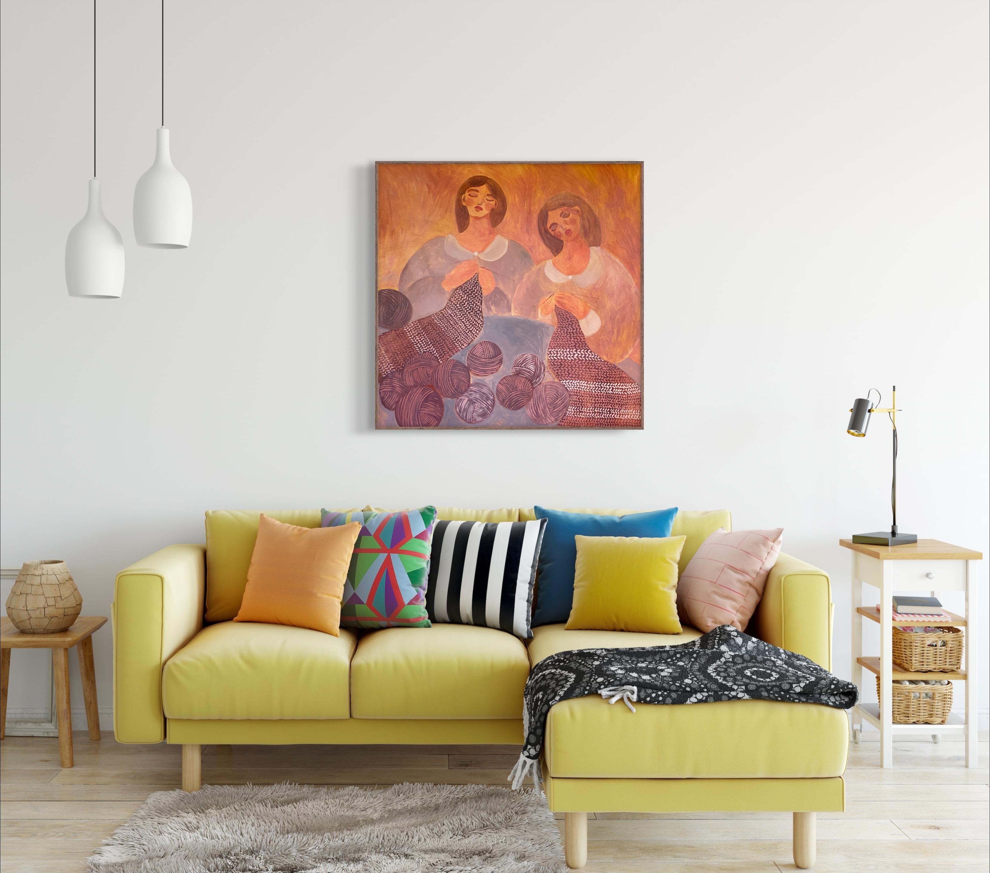 Hilos de almas gemelas - Painting Impresionista de Dasha Pogodina
