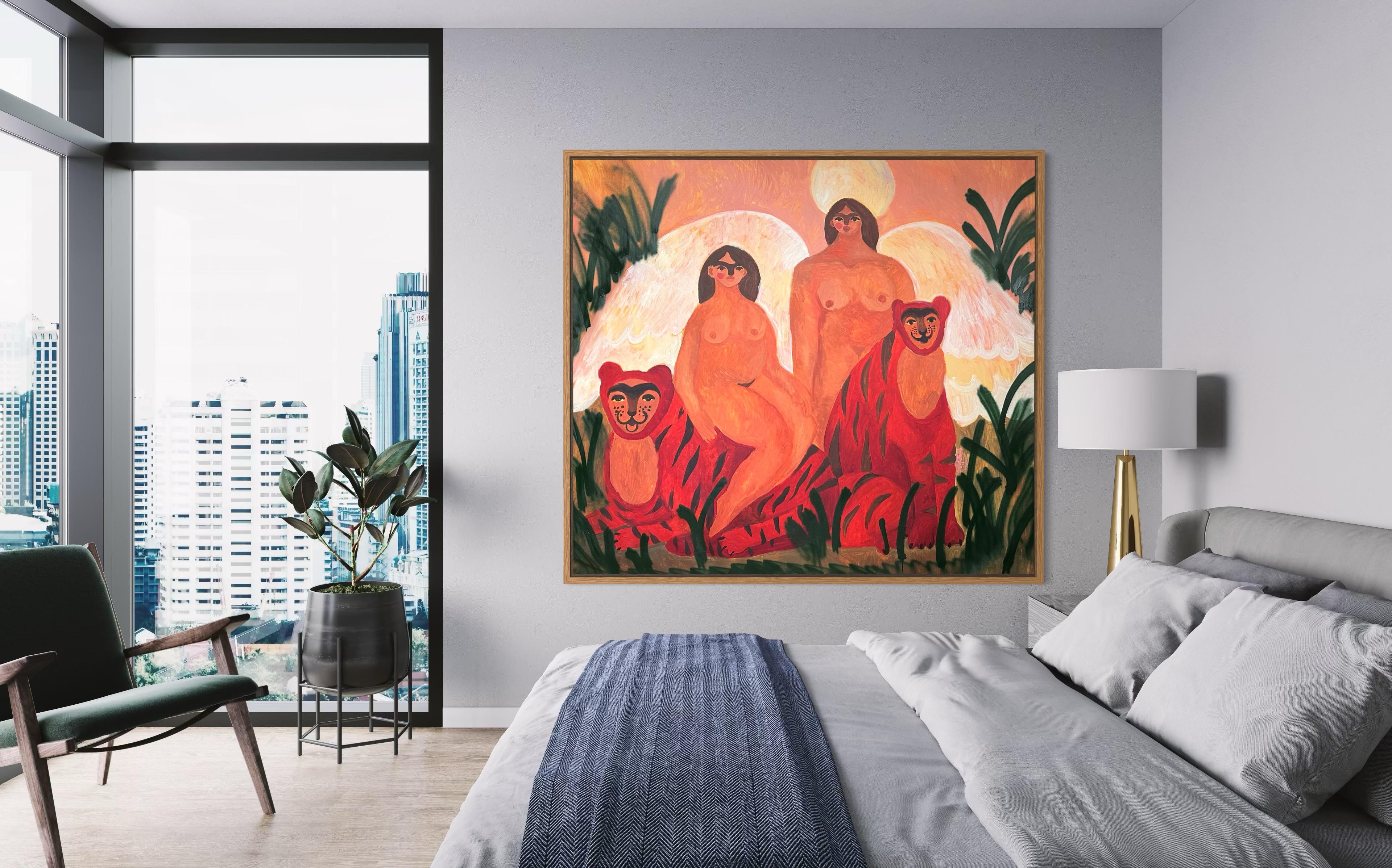 Unter seinen Flügeln werde ich Zuflucht finden – Painting von Dasha Pogodina