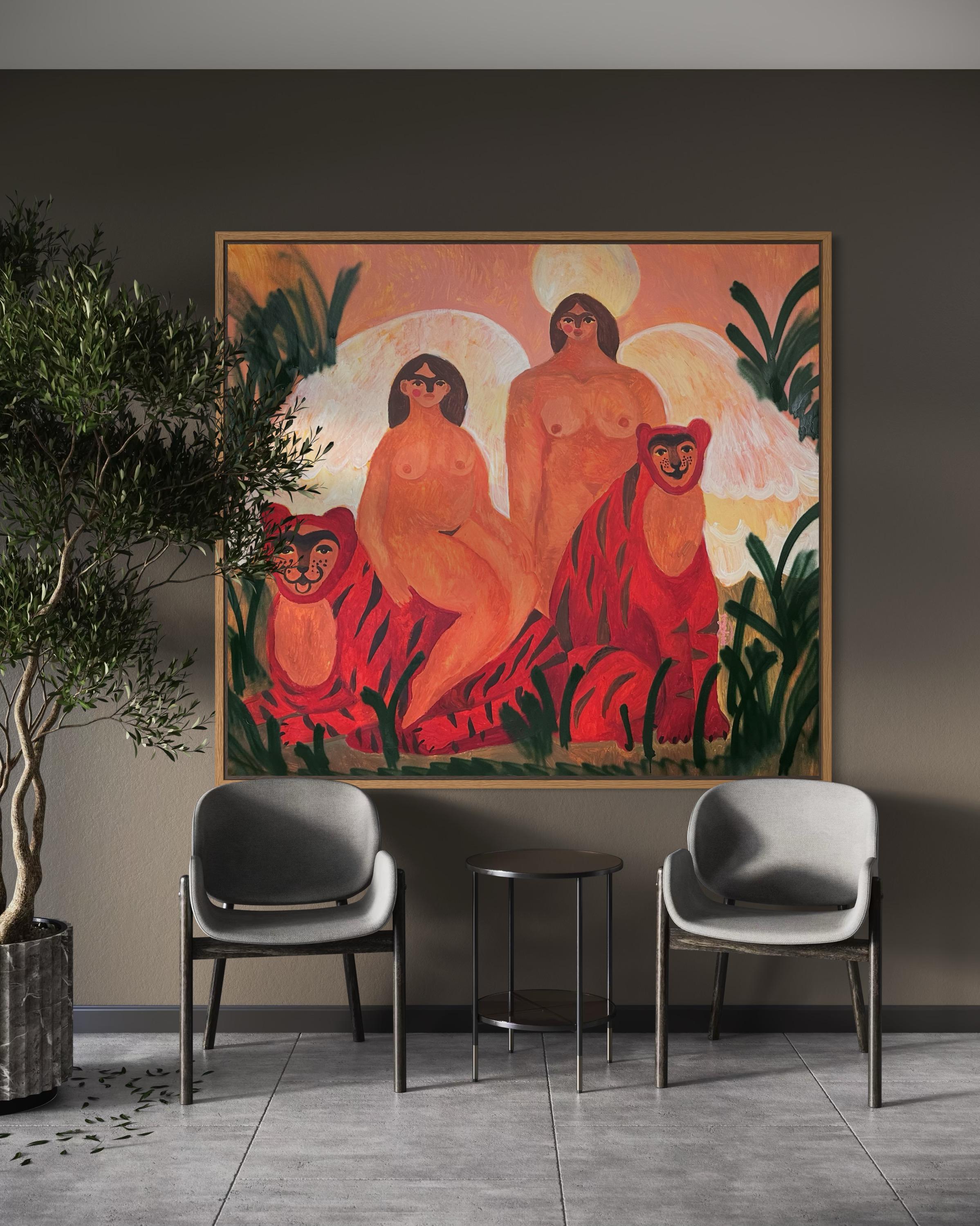 Unter seinen Flügeln werde ich Zuflucht finden (Impressionismus), Painting, von Dasha Pogodina