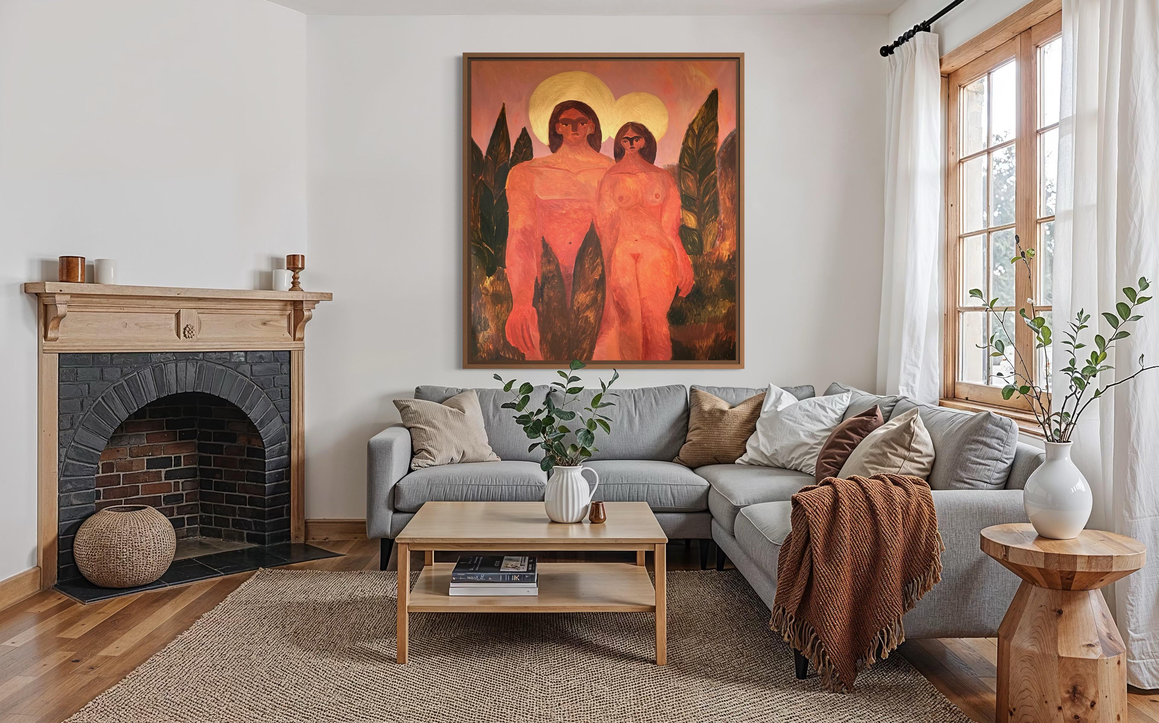 Unheilige irdische Menschen – Painting von Dasha Pogodina