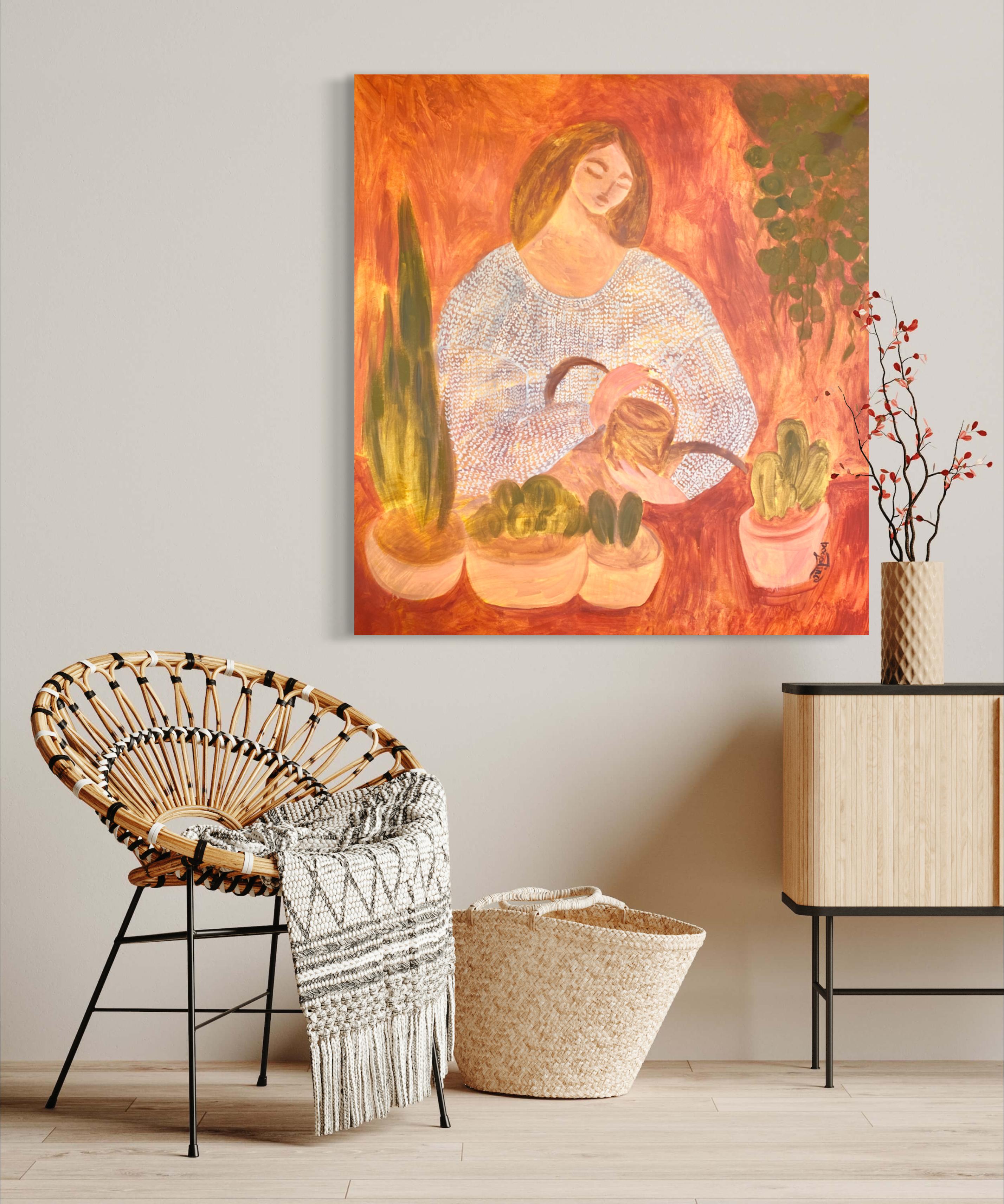 This painting will come to you stretched on a wooden stretcher and completely ready to be placed in the interior.

ABOUT THE ARTWORK
