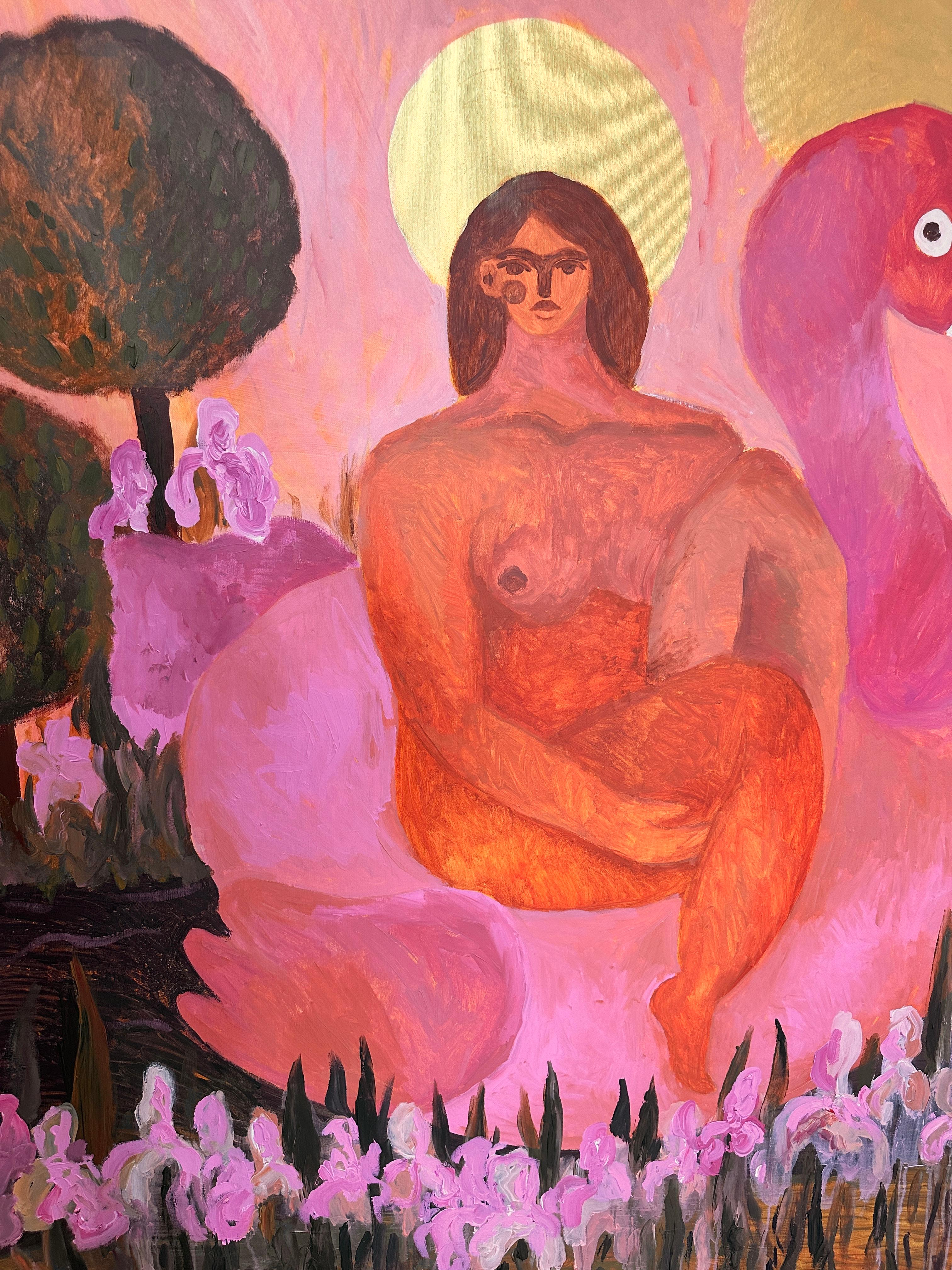 Jungfrau Maria im Garten im Angebot 7