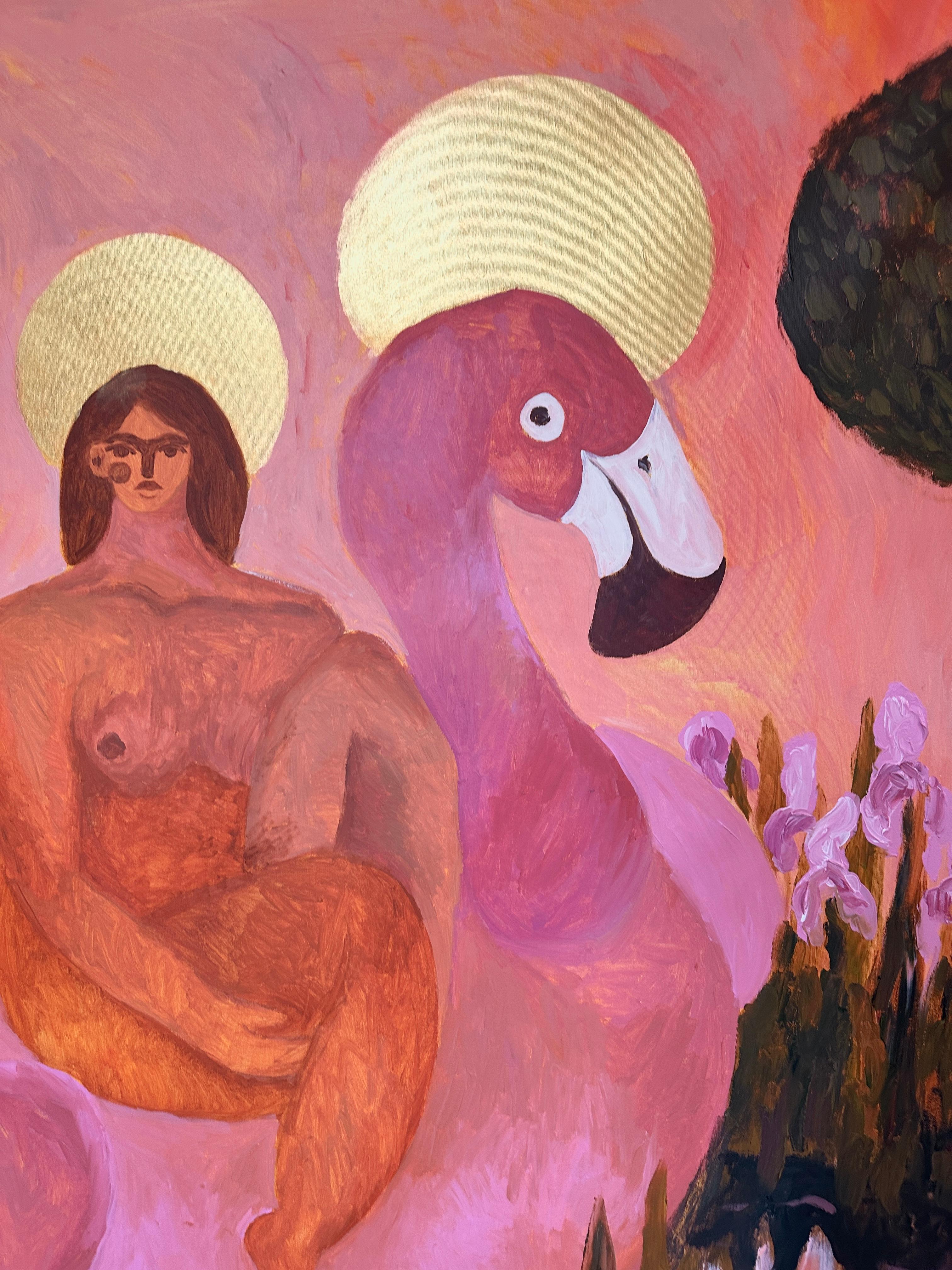 Jungfrau Maria im Garten im Angebot 8