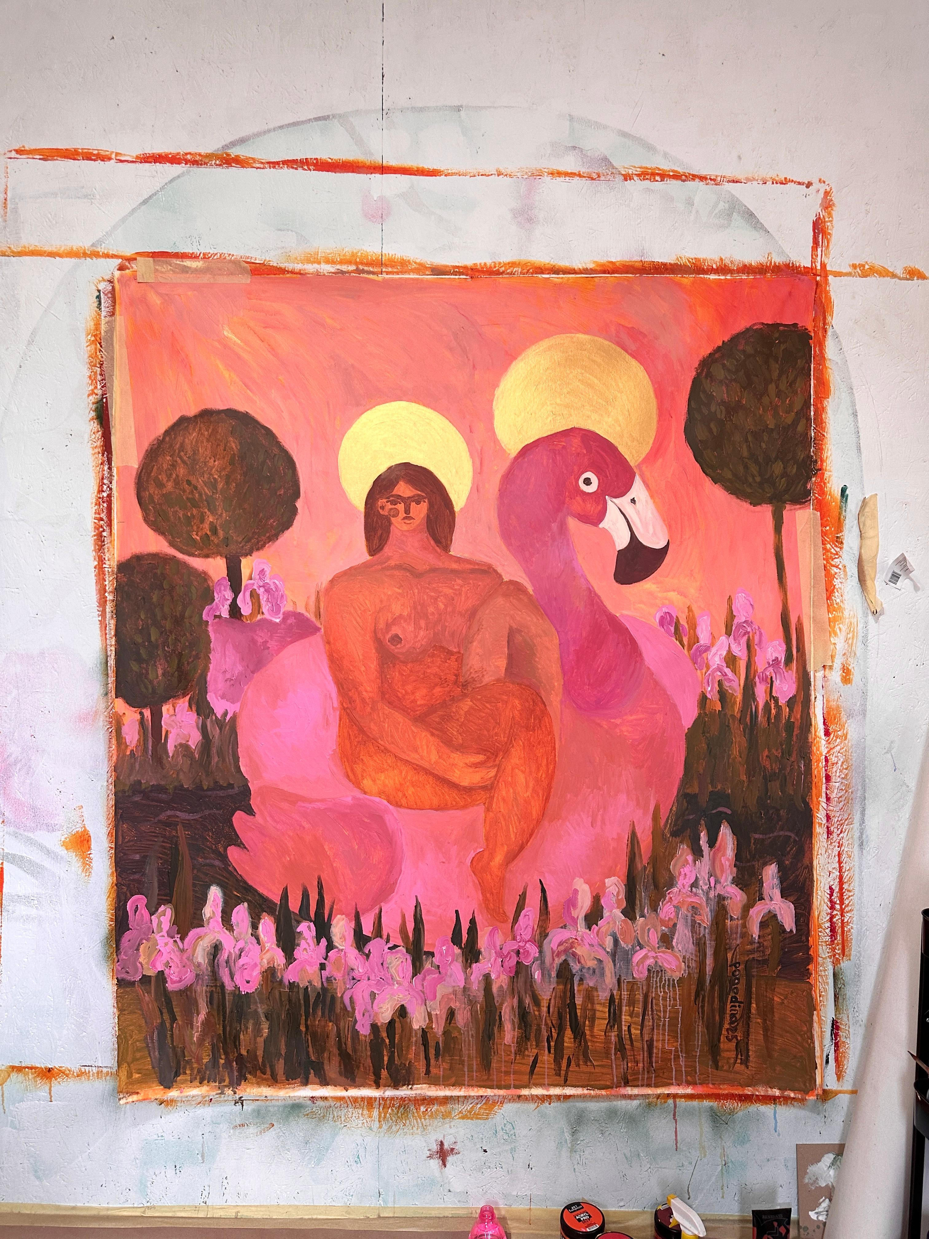 Jungfrau Maria im Garten im Angebot 10