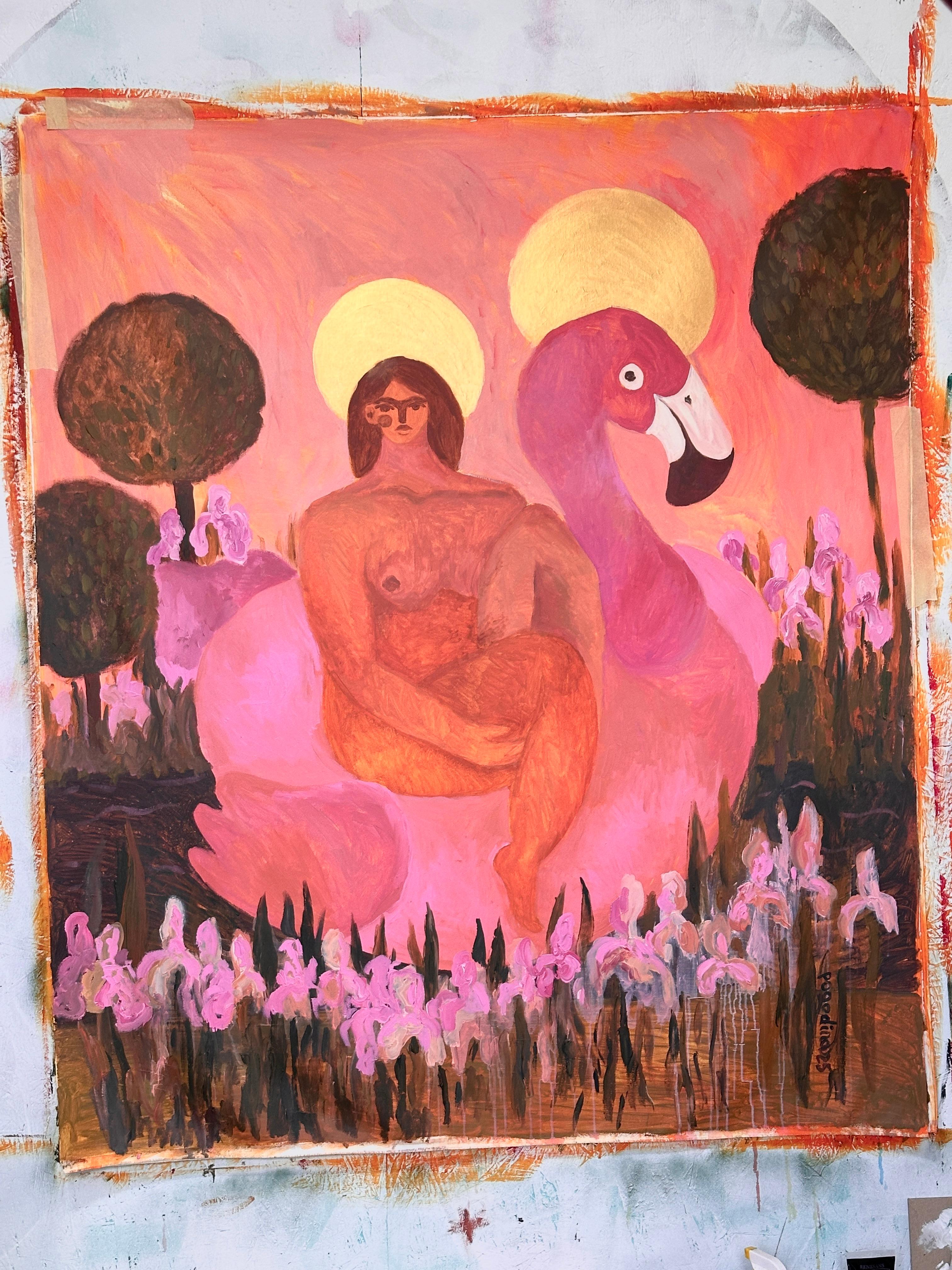 Jungfrau Maria im Garten im Angebot 12