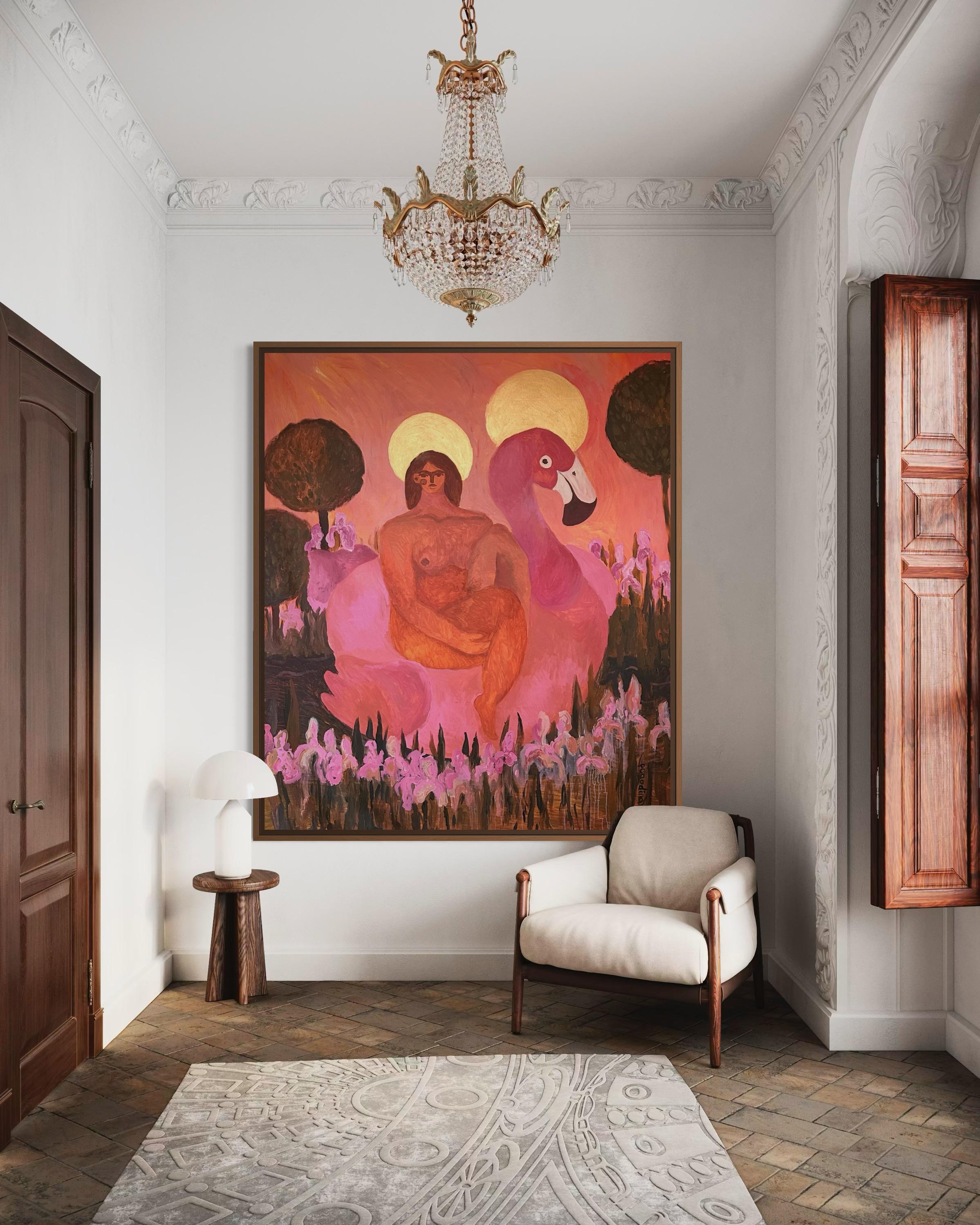 Jungfrau Maria im Garten im Angebot 1