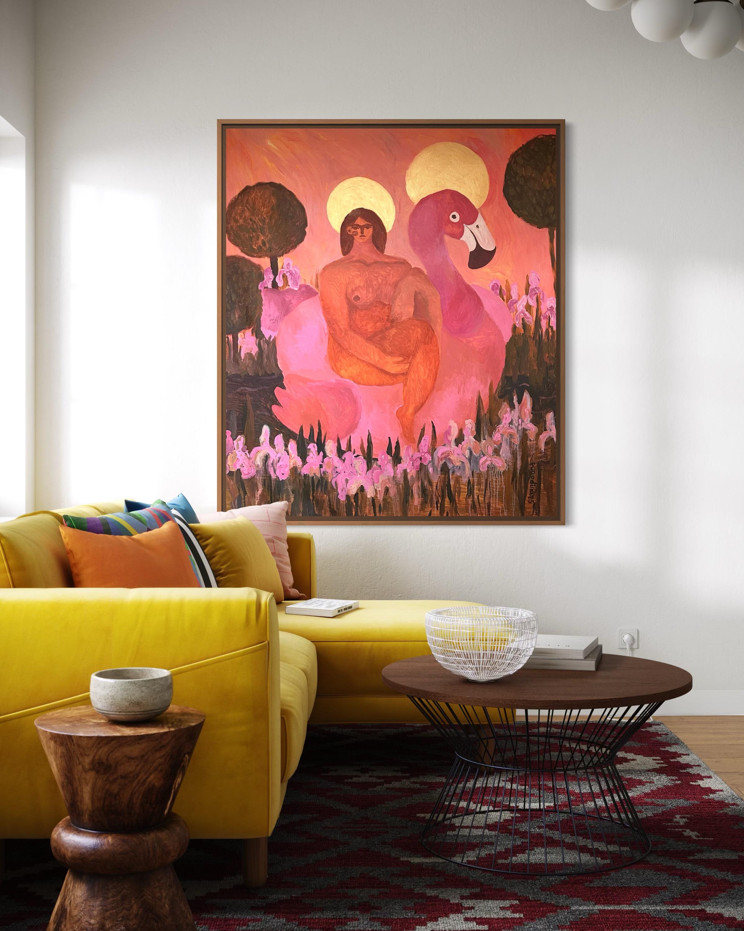 Jungfrau Maria im Garten im Angebot 2