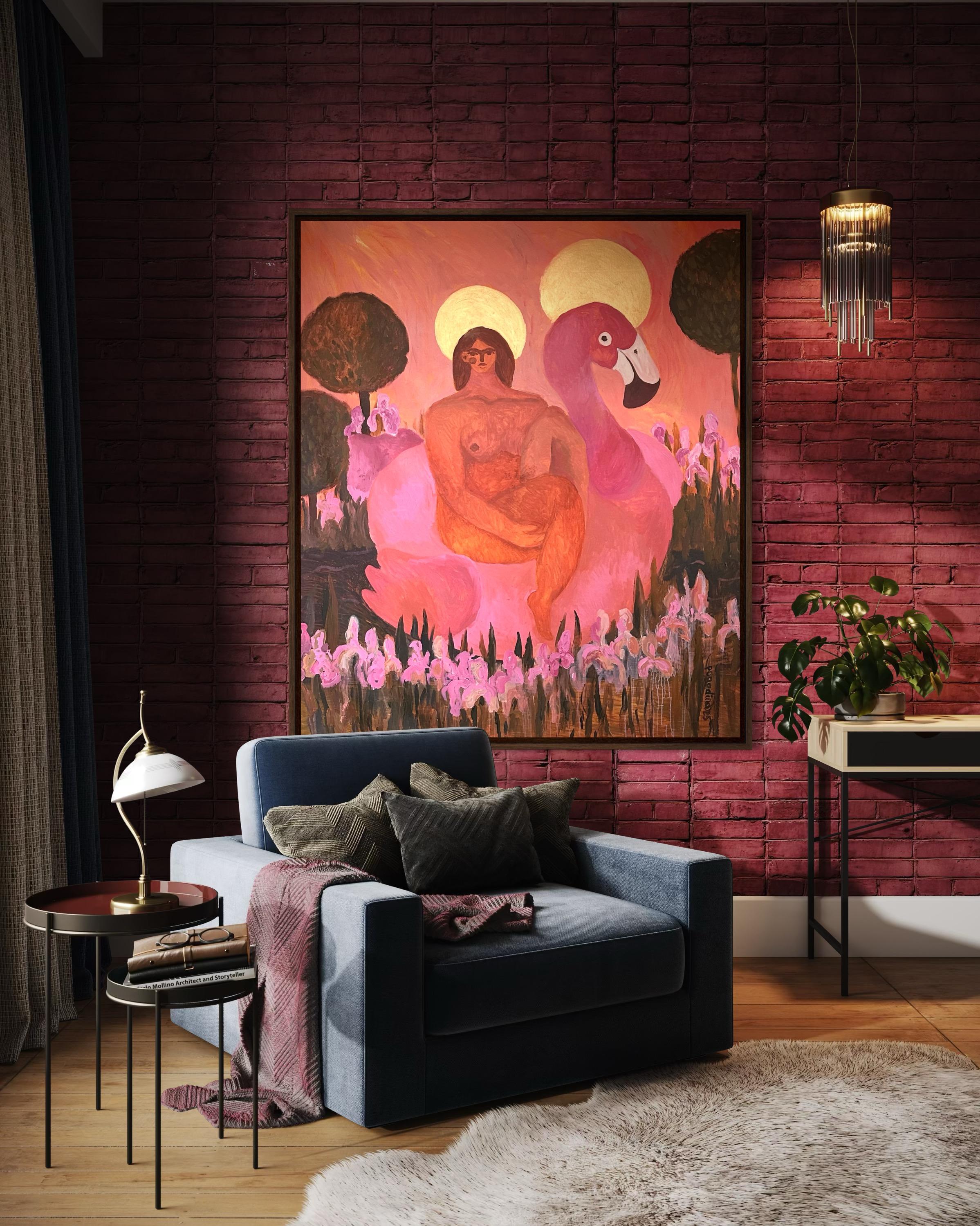 Jungfrau Maria im Garten im Angebot 3