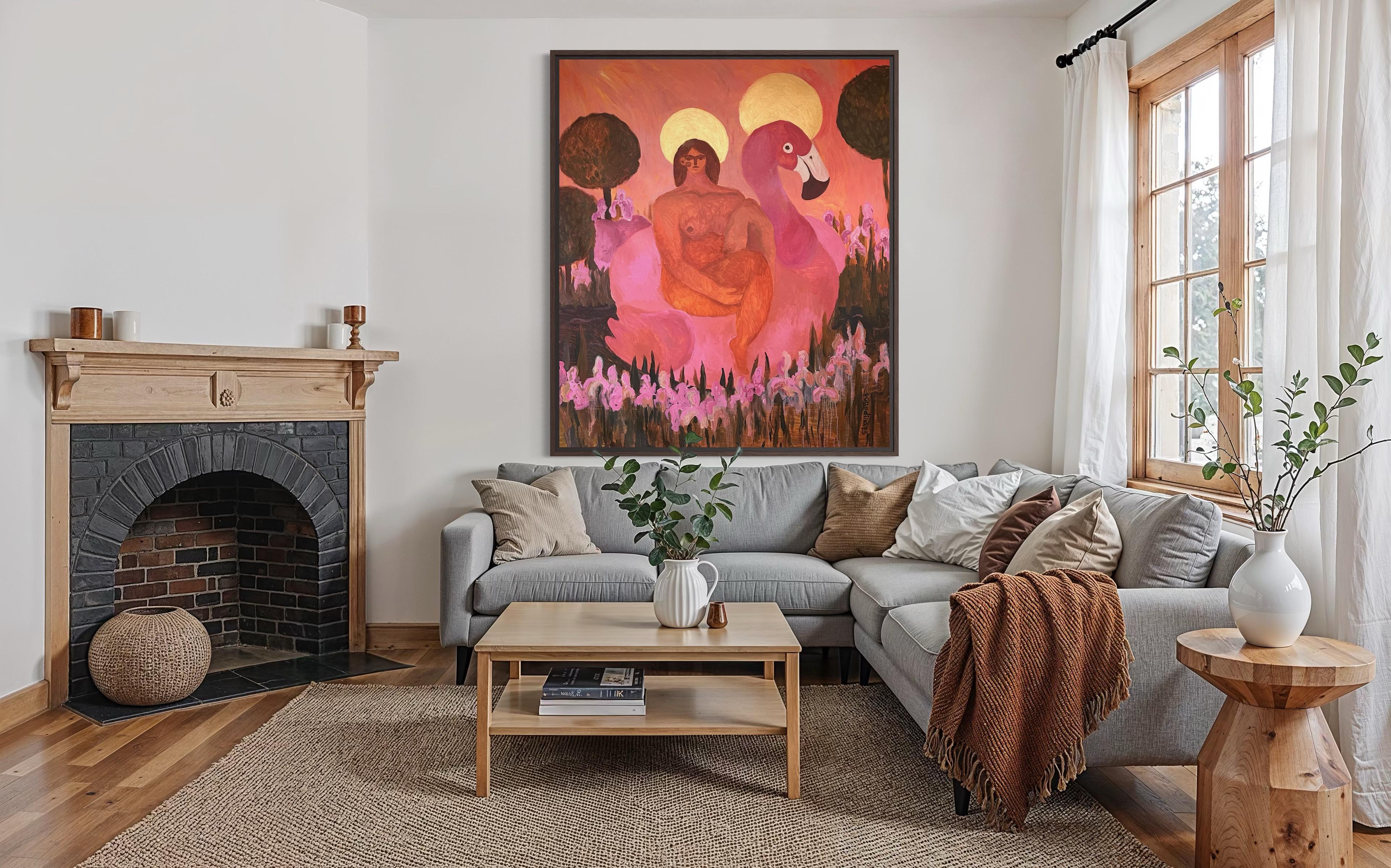 Jungfrau Maria im Garten im Angebot 4