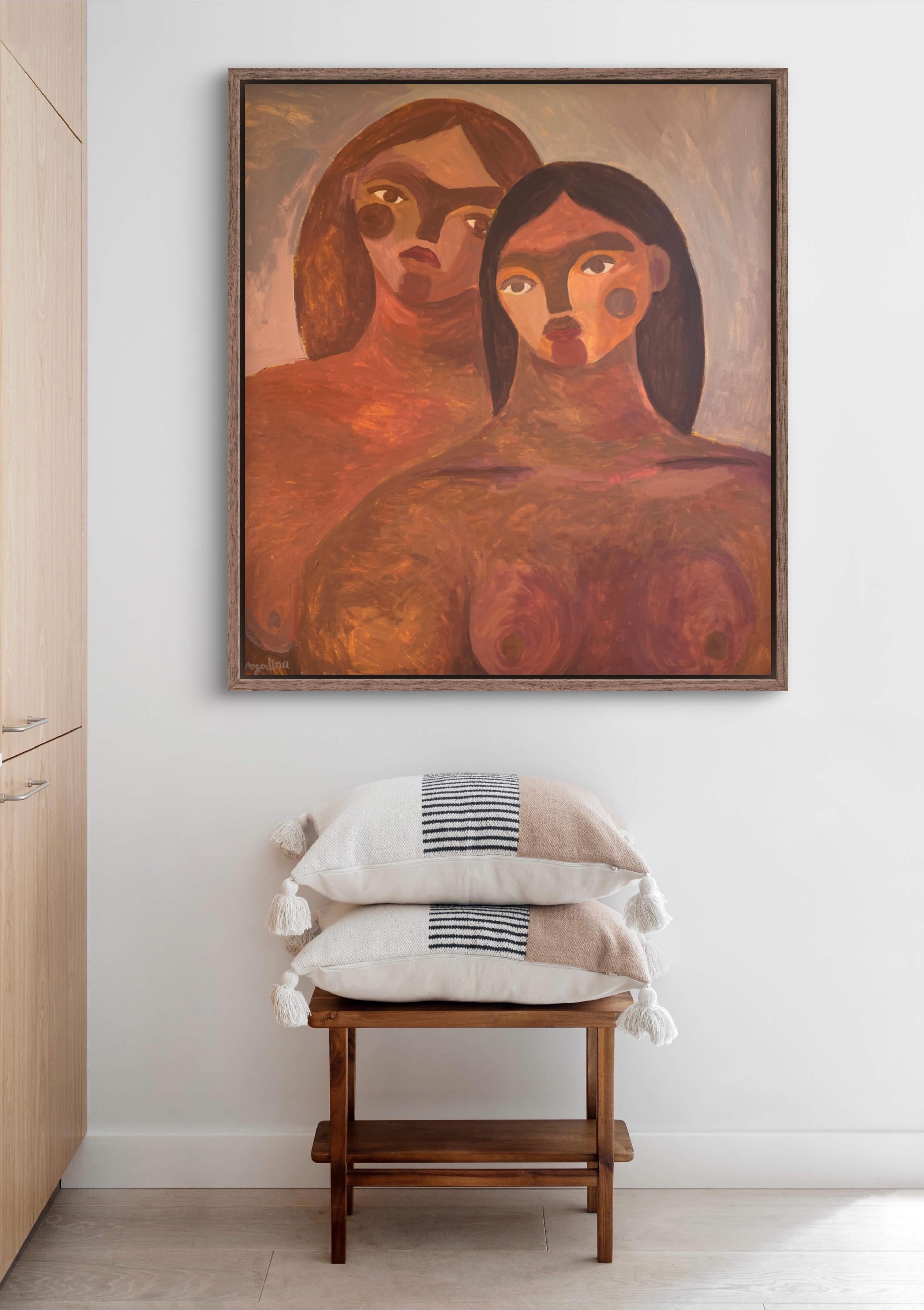 Wir können gemeinsam lächeln und lachen – Painting von Dasha Pogodina