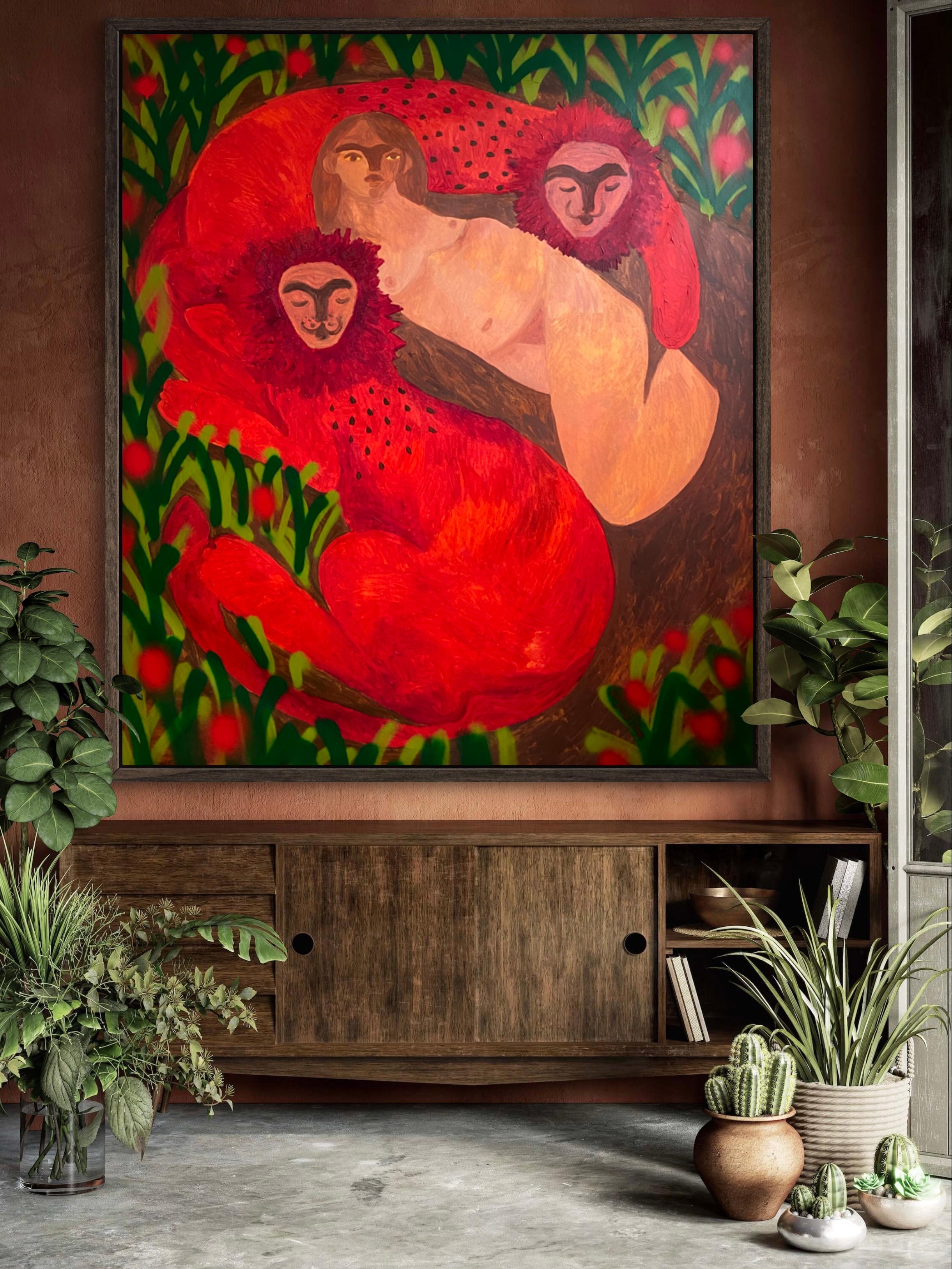 Ti proteggeremo noi, cara - Interior Painting Rosso di Dasha Pogodina