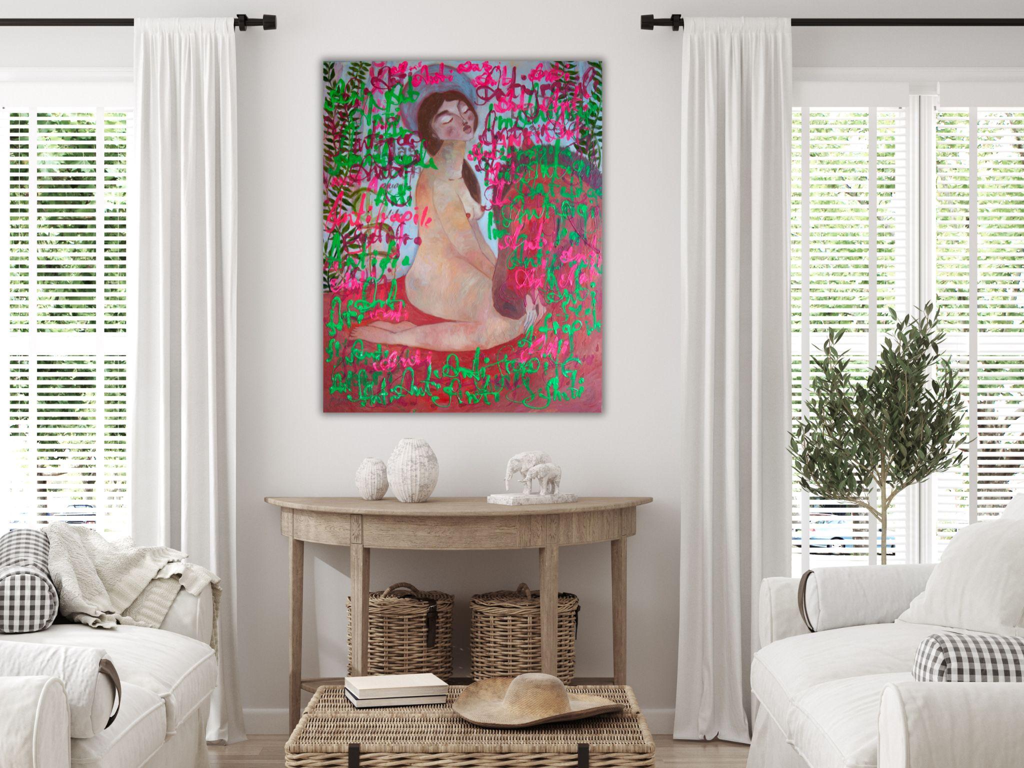 Donna nuda, Pop Art, tela, tecnica mista  - ANTIFRAGILE - 100x80 cm 10