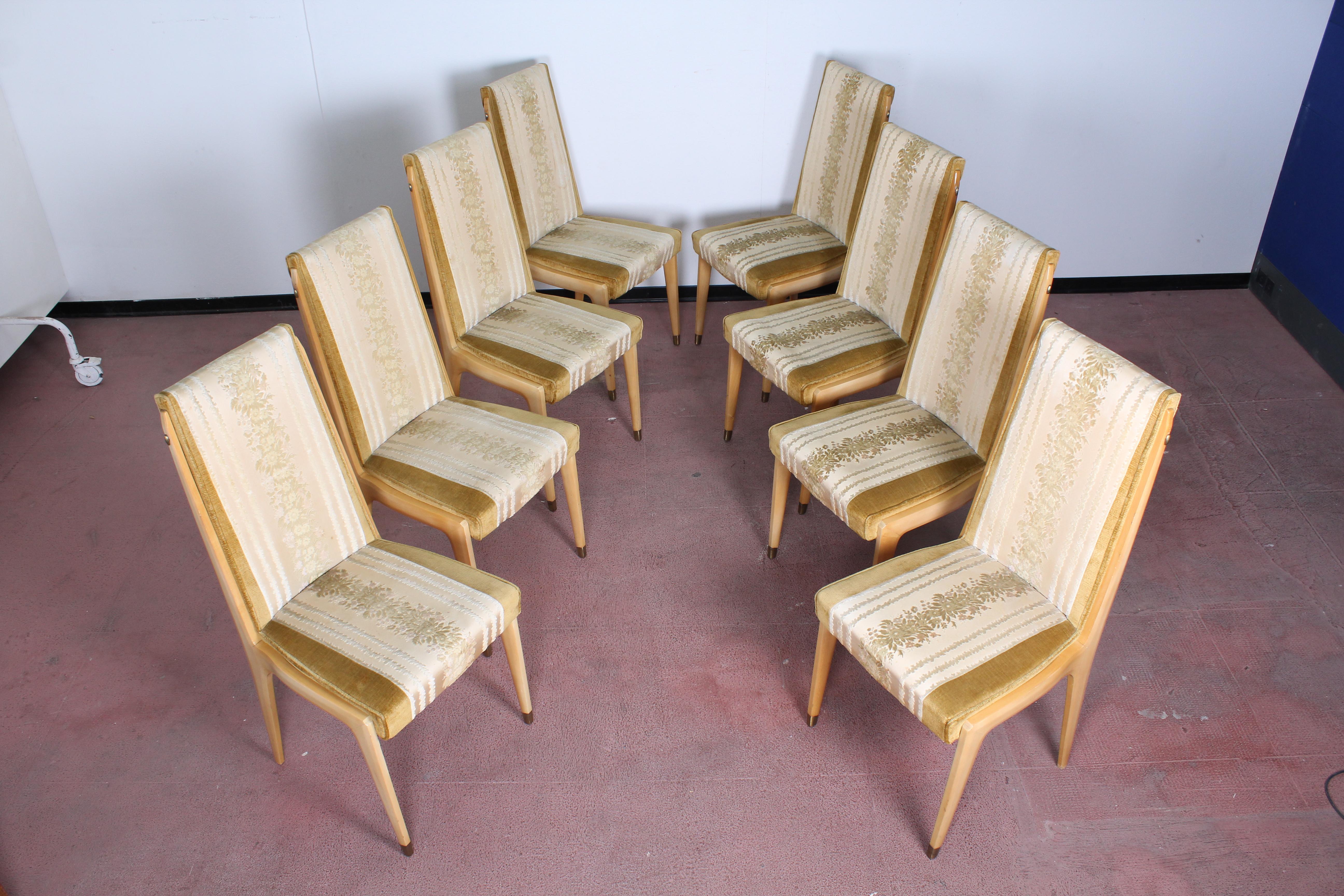 Midcentury Vittorio Dassi Lissone Maple Dining Chairs  set of 8, Italy 1950 . 5