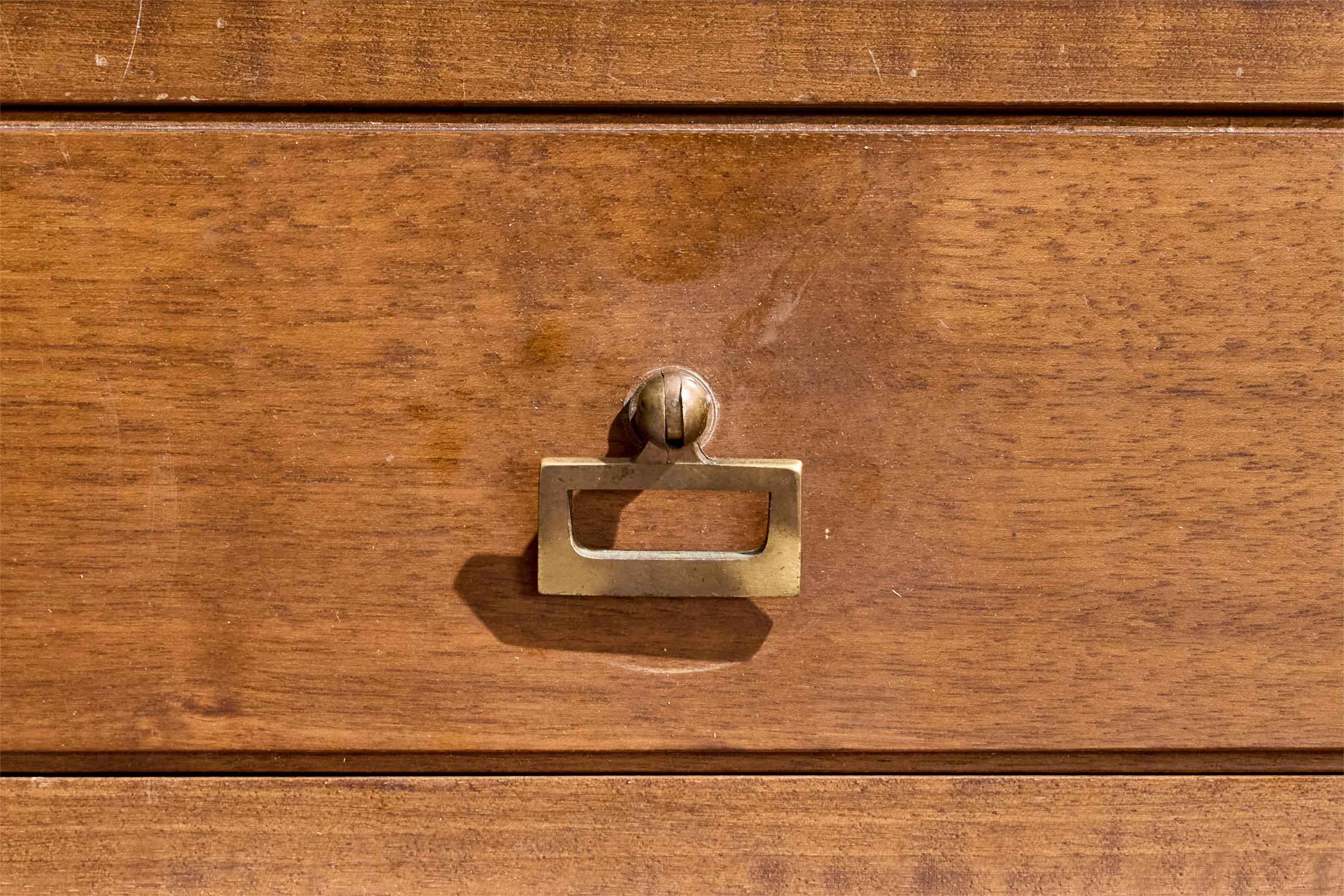 Dassi, Console Table, Wood, Brass, Italy, 1950s For Sale 1