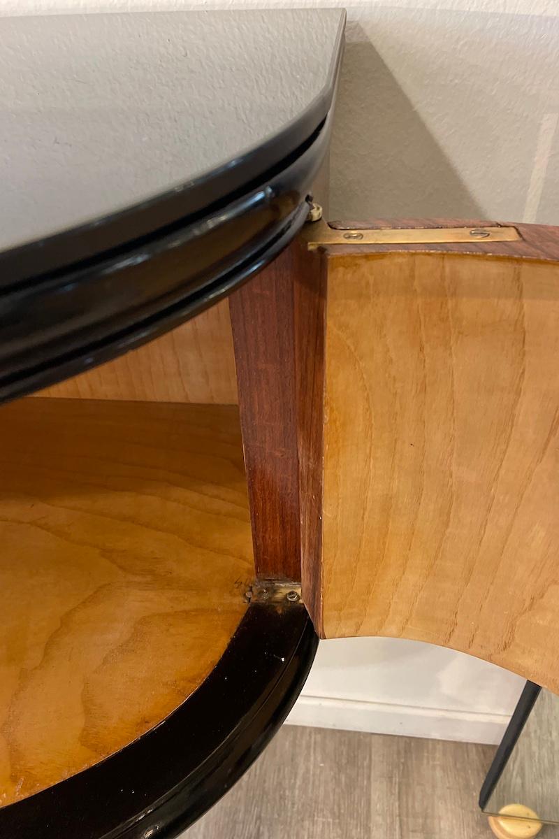 Console Dassi Design in Wood con maniglie in vetro e chiavi in ottone in vendita 7