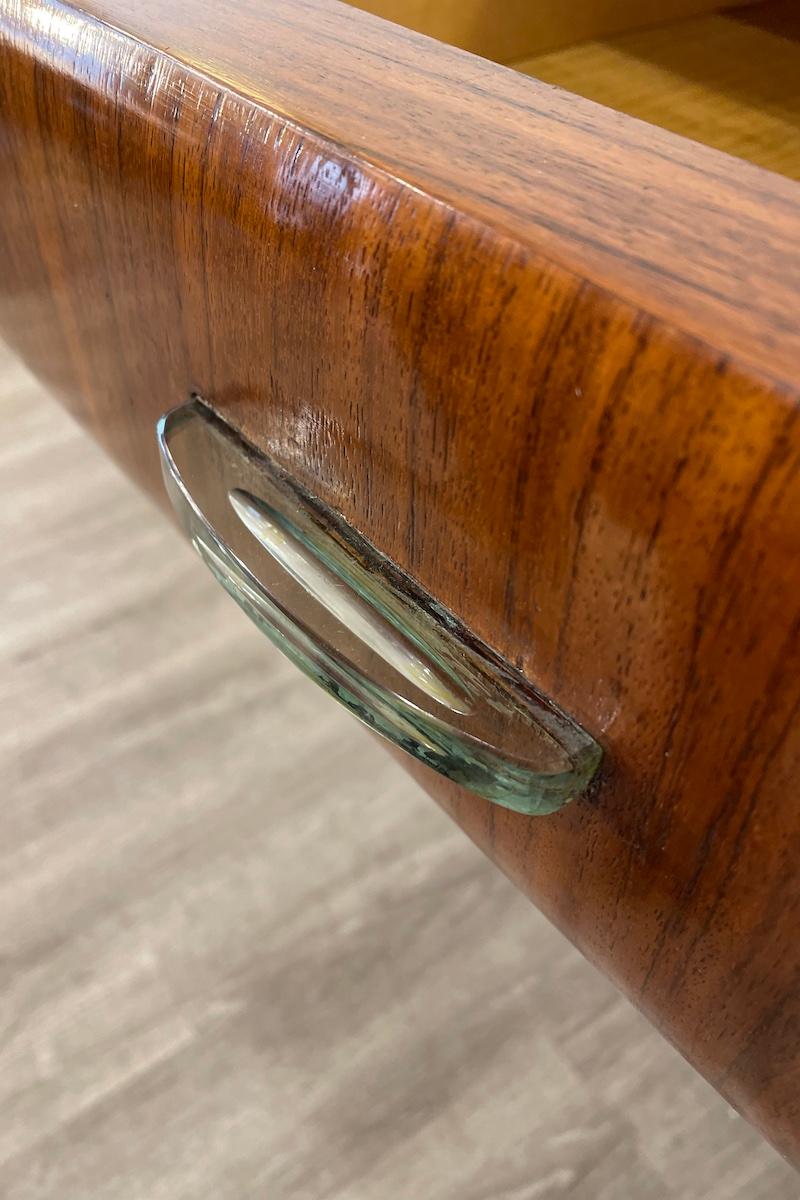 Console Dassi Design in Wood con maniglie in vetro e chiavi in ottone in vendita 10