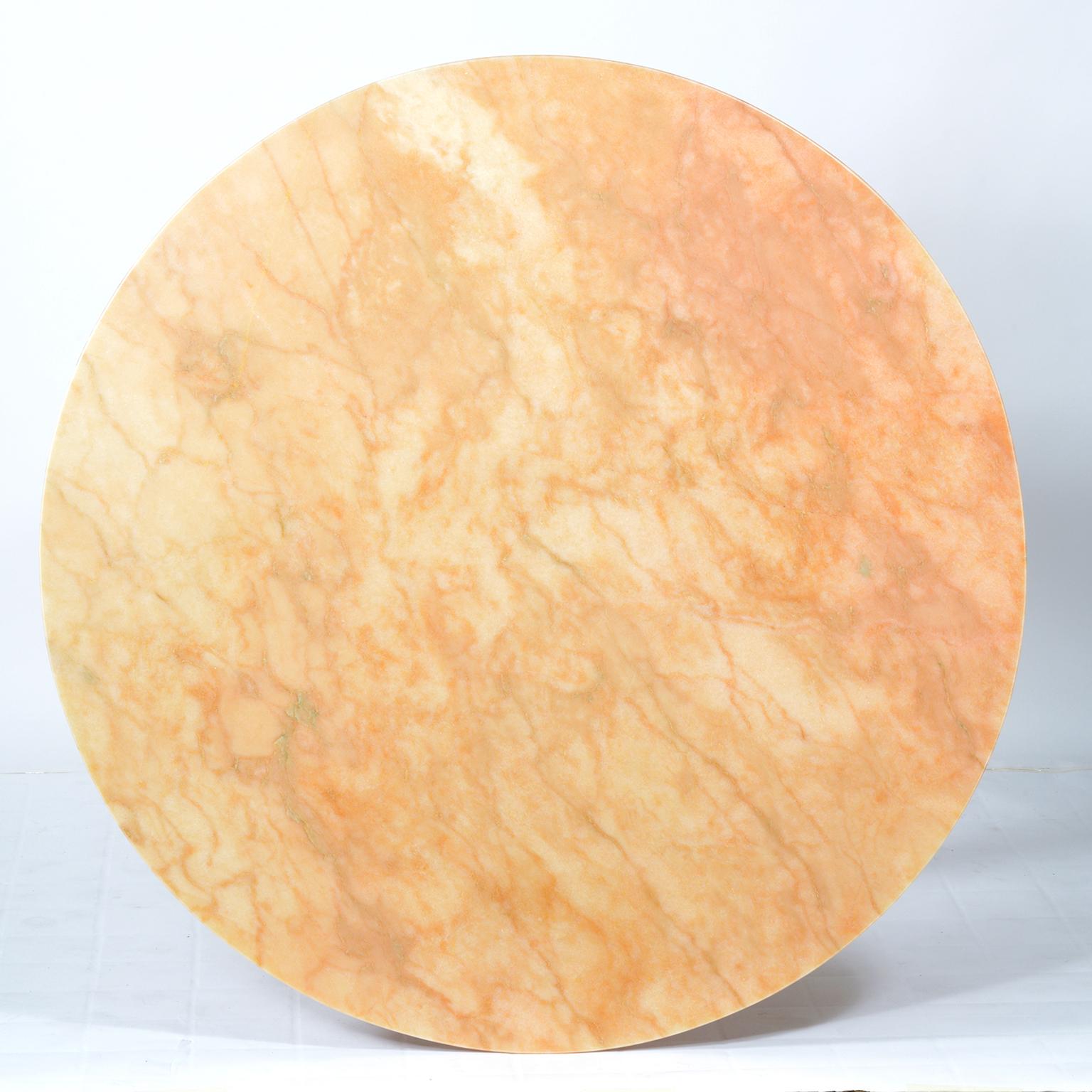 Dassi Lissone Milano Italy Midcentury Round Marble Top Table 4