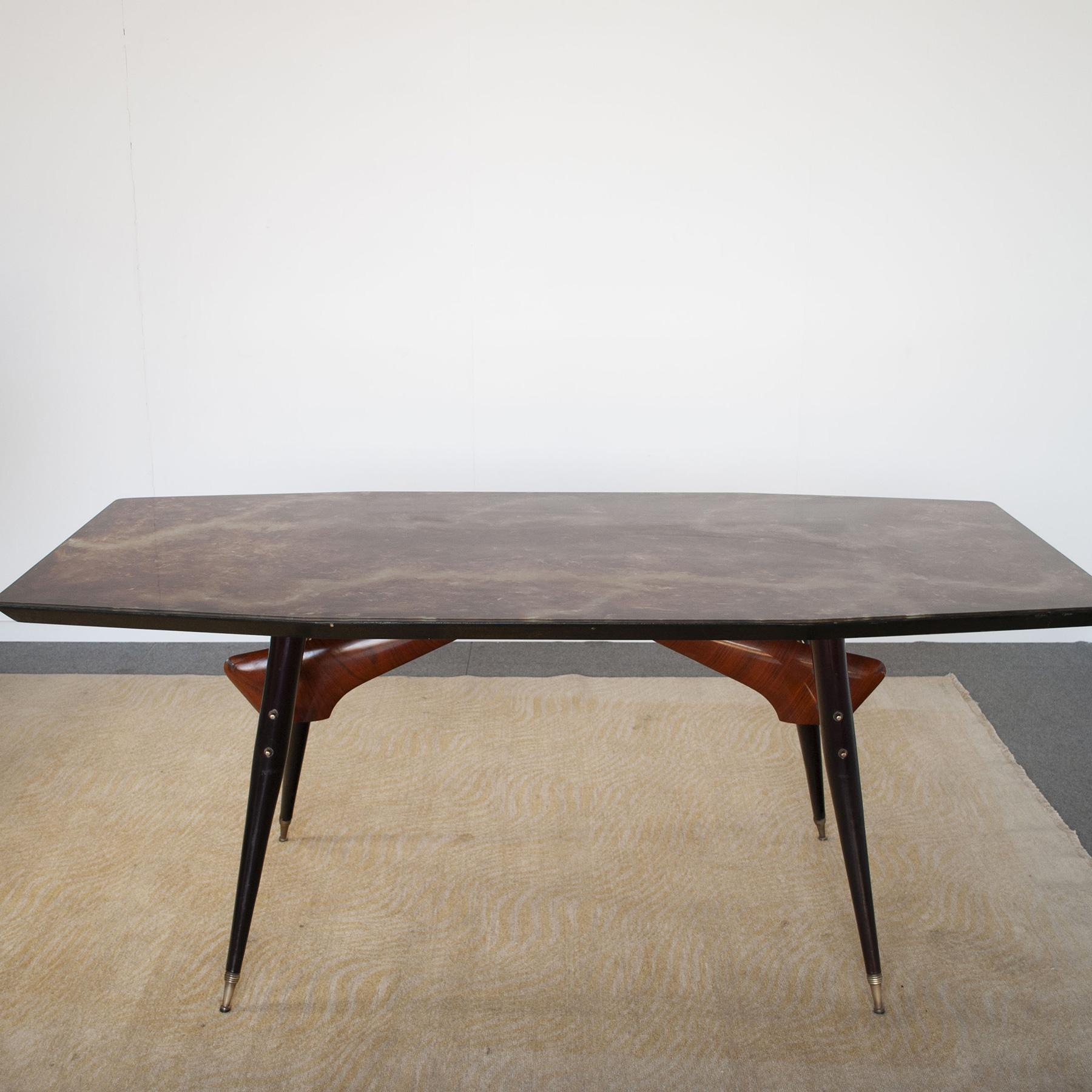 Lacquered Dassi Manufacturing Table, 1960s For Sale