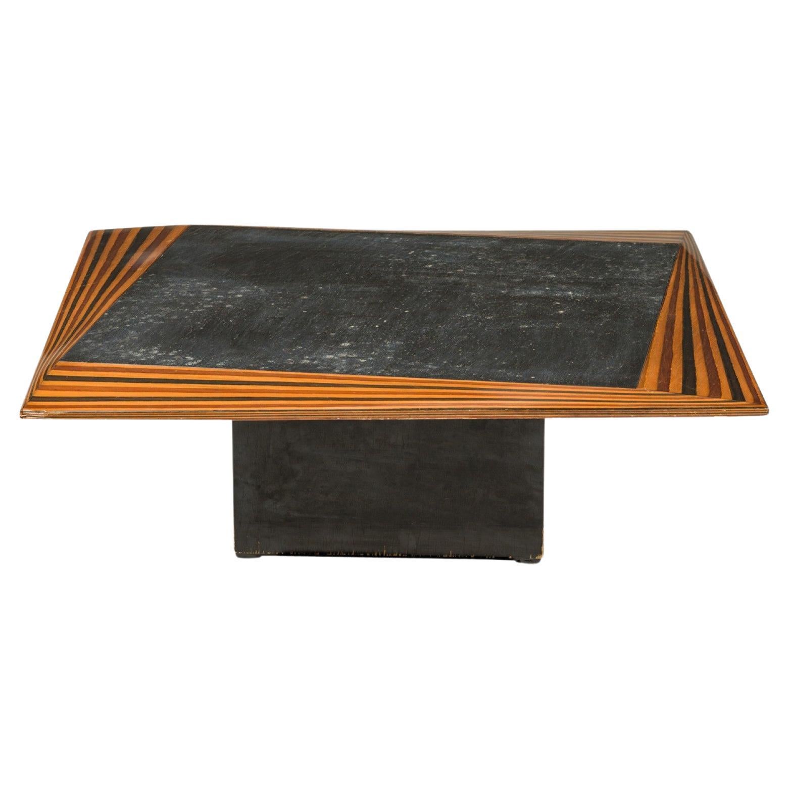 Dassi Mixed Wood and Slate Top Low Table
