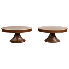 Dassi, Side Tables, Wood, Marble, Italy, 1940s