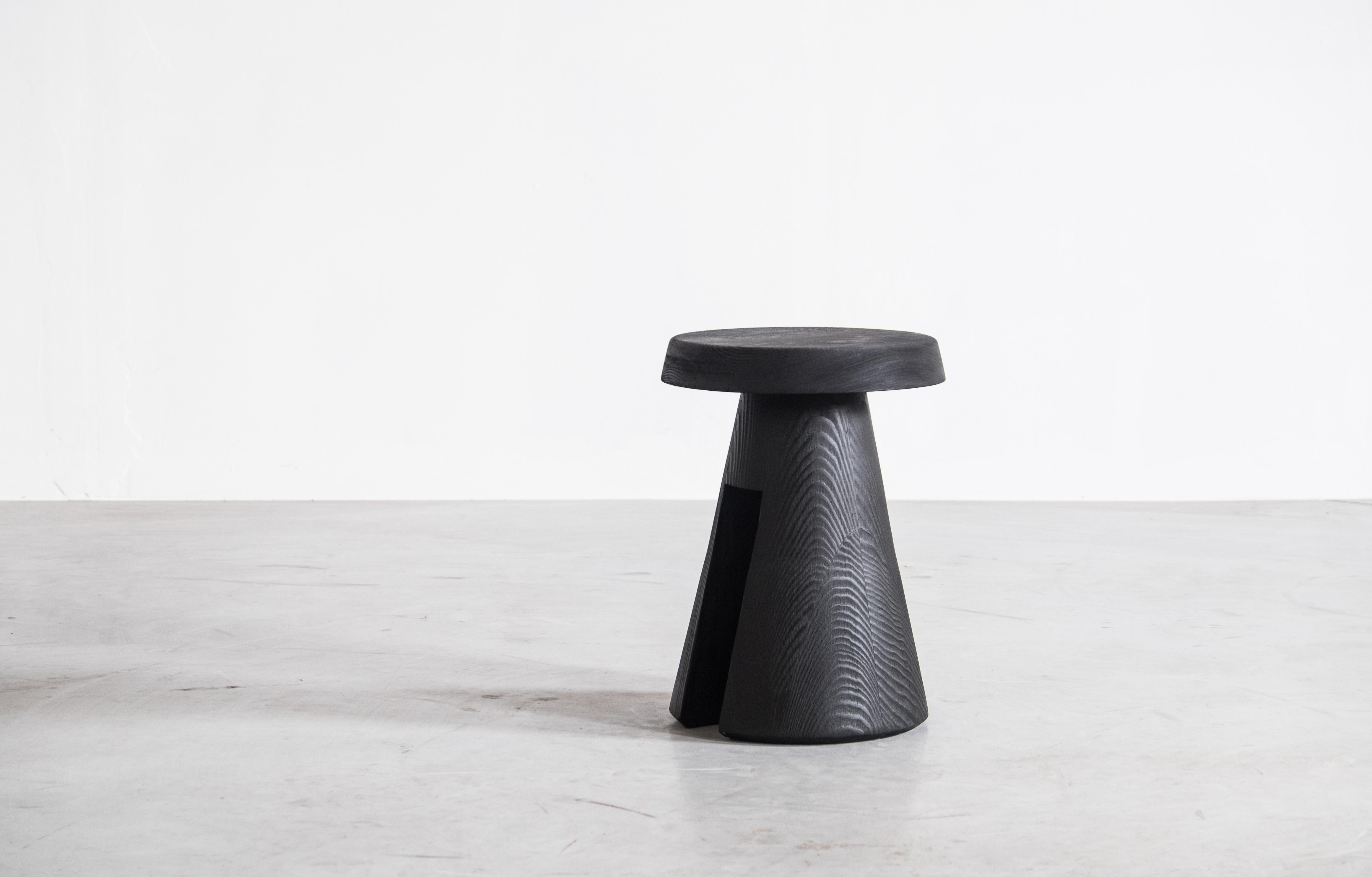 Contemporary Data Stool in Solid Oregon by Atelier Thomas Serruys For Sale