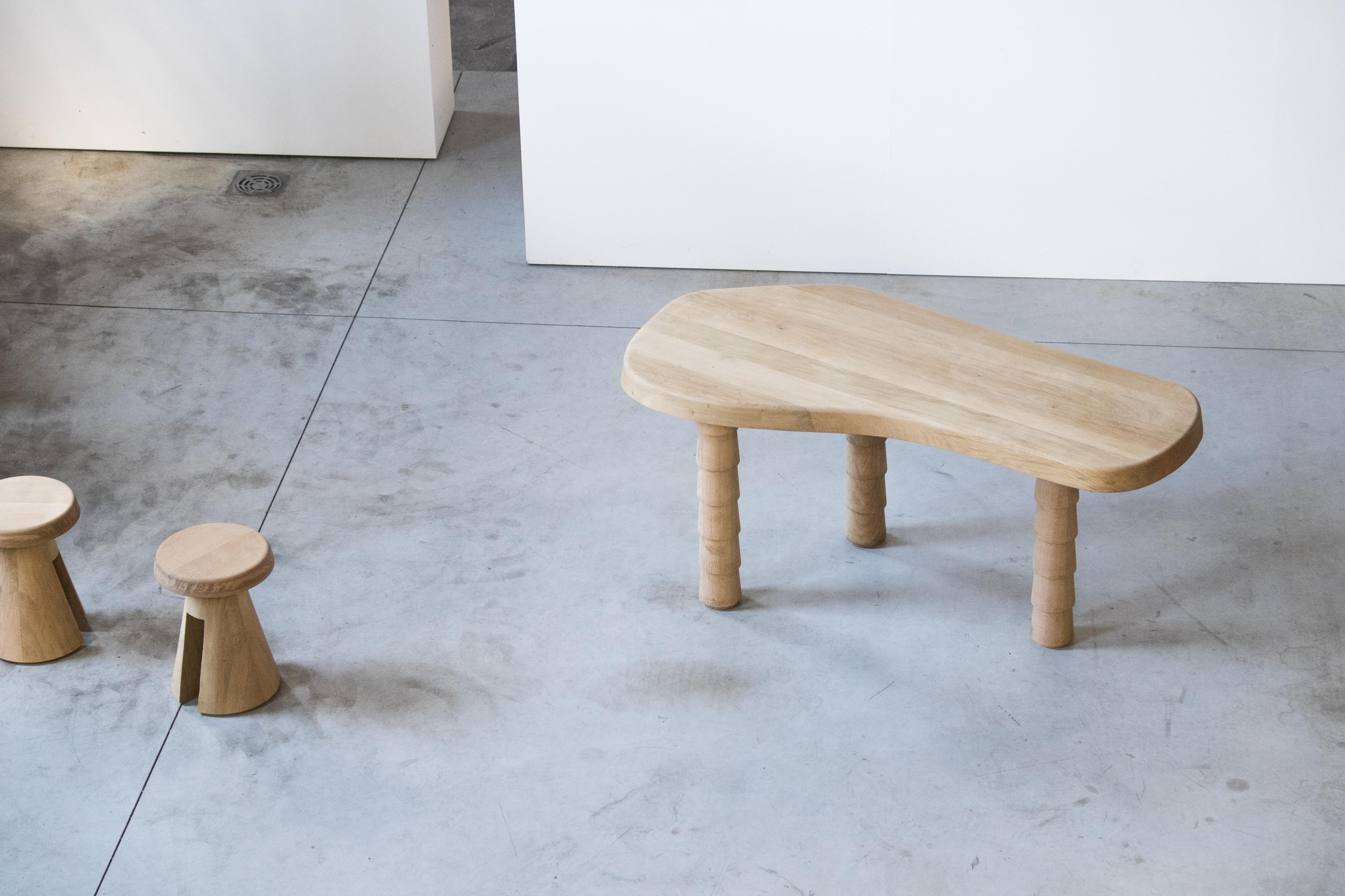 Post-Modern Data Table Oak M by Atelier Thomas Serruys For Sale