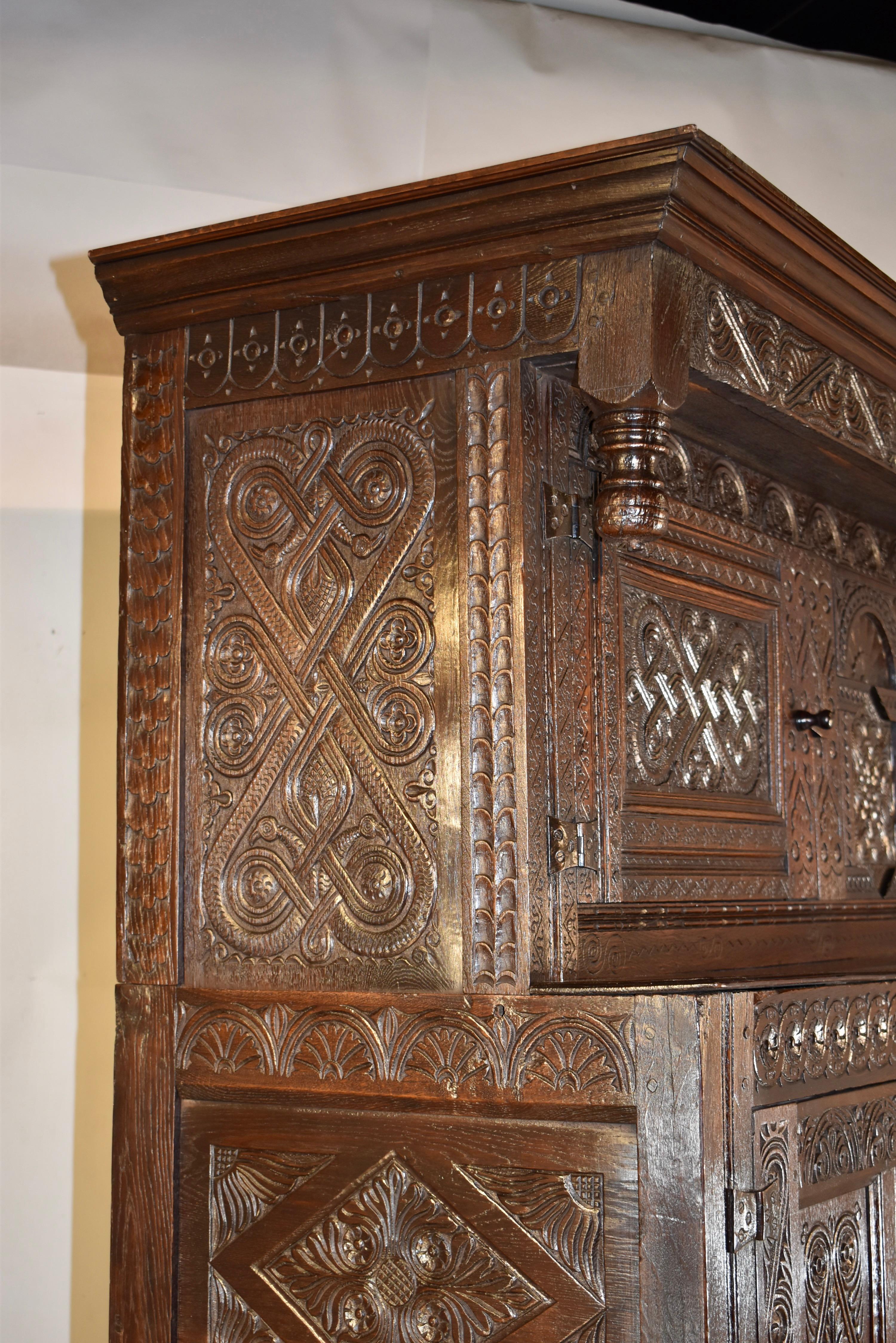 Dated 1688 English Joined Press Cupboard For Sale 3