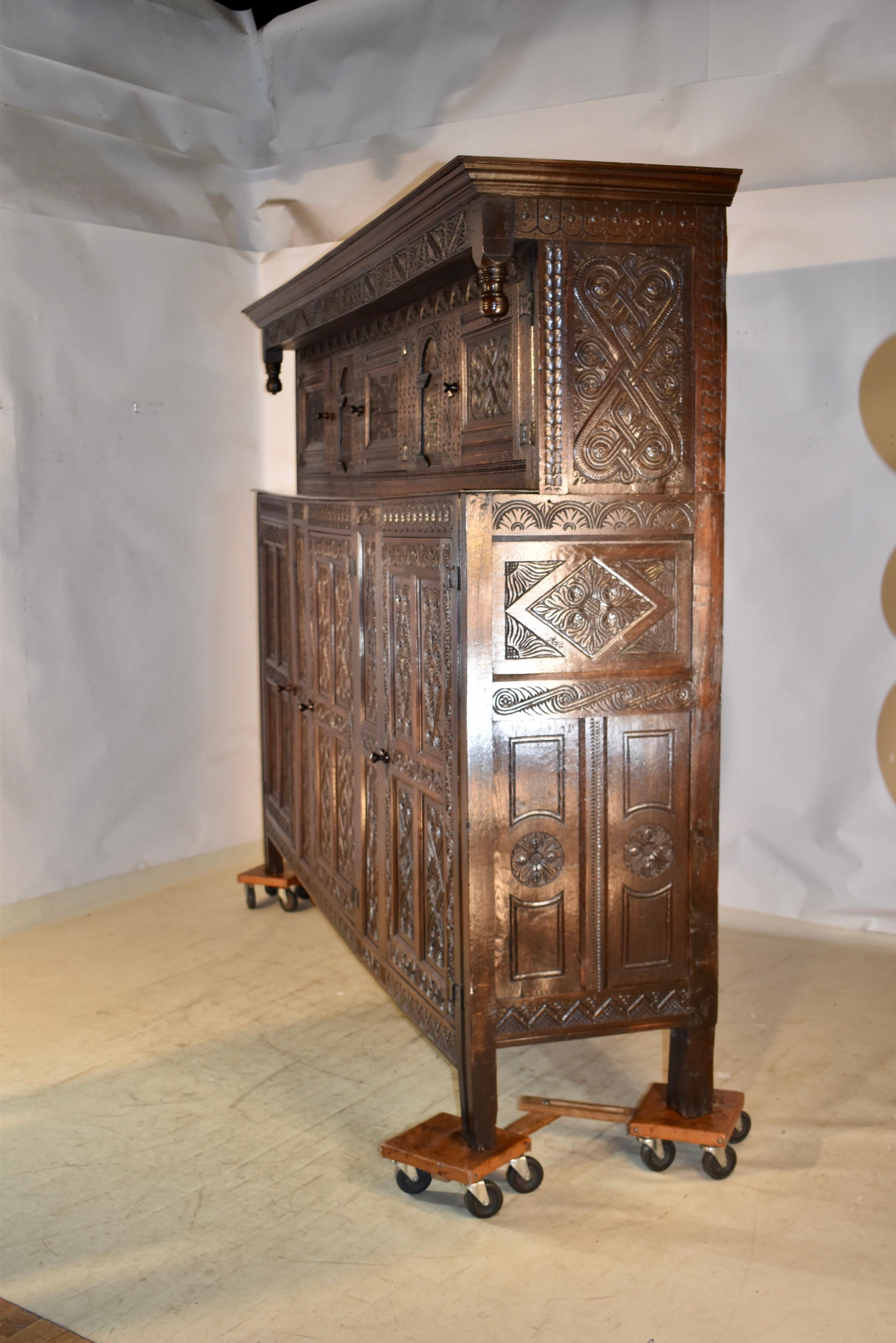 Dated 1688 English Joined Press Cupboard For Sale 6