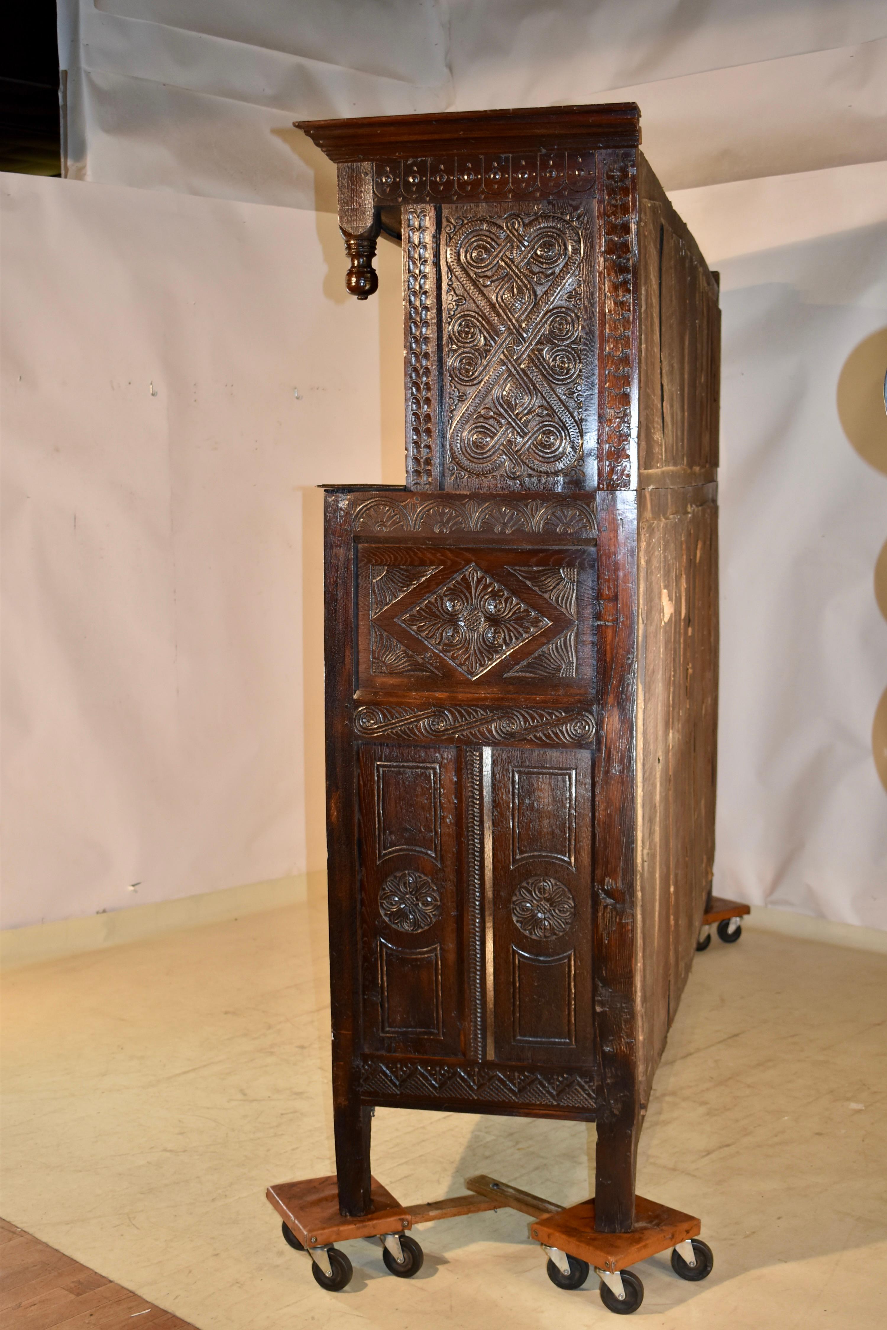 Dated 1688 English Joined Press Cupboard For Sale 10