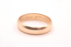 Dated 1712 15K Wedding Band Engraved Gunter 1712