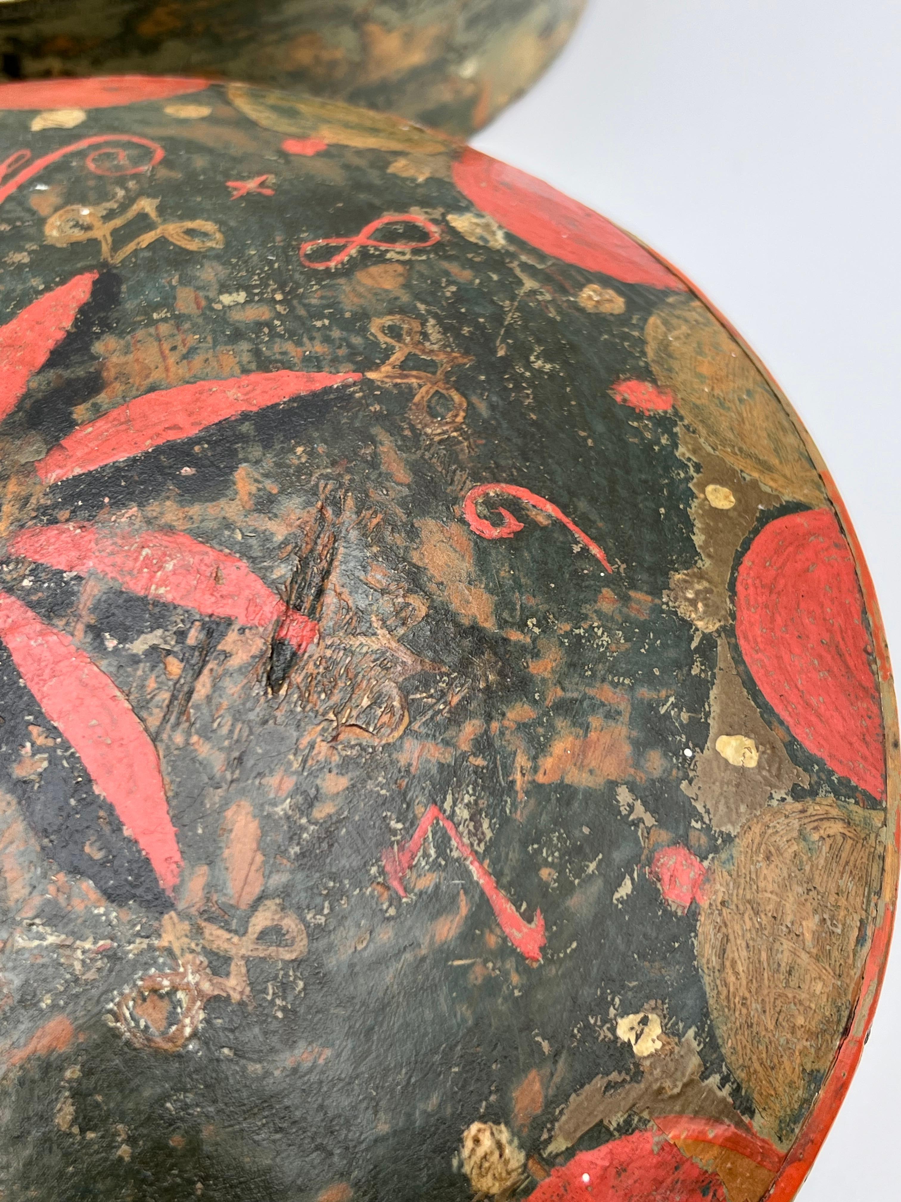 Datiert 1798 Wichtige norwegische Volkskunst Zinken Box, primitiv, Kiefer Bugholz im Angebot 6