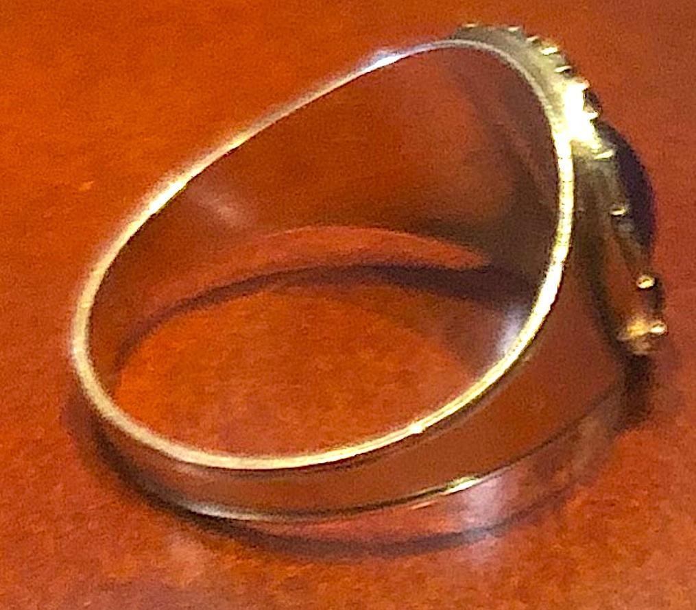 Dated 1808 12 K Amethyst Mourning Band with Jet surround For Sale 4