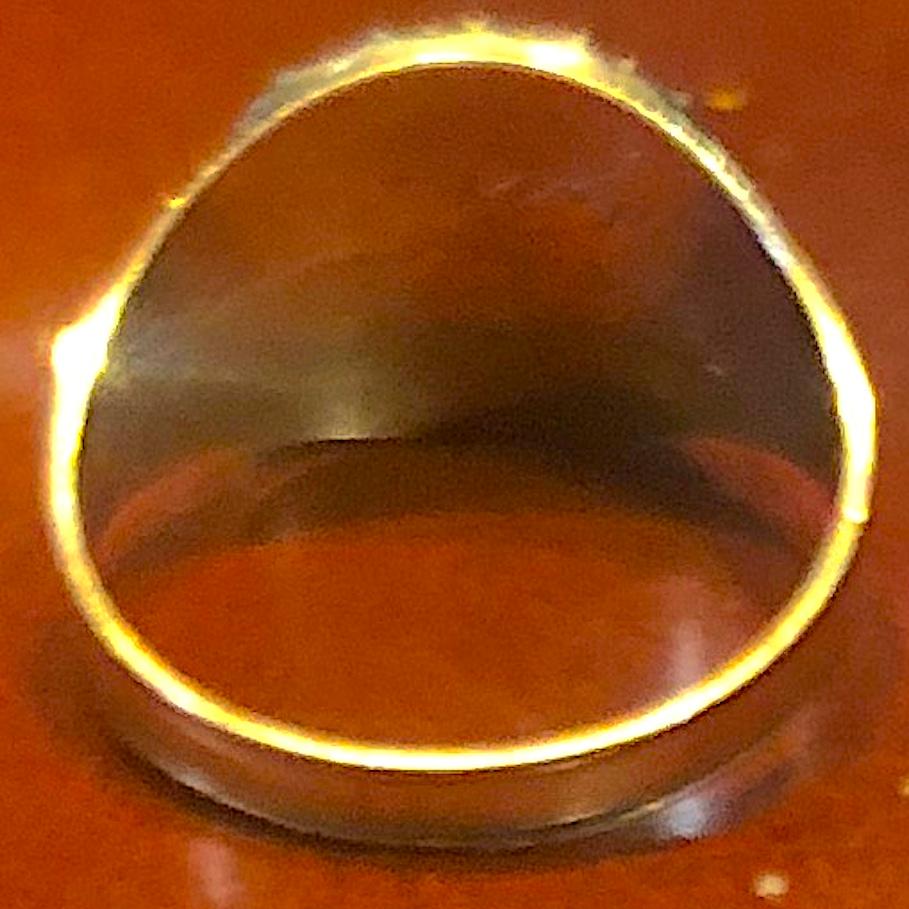 Dated 1808 12 K Amethyst Mourning Band with Jet surround For Sale 5