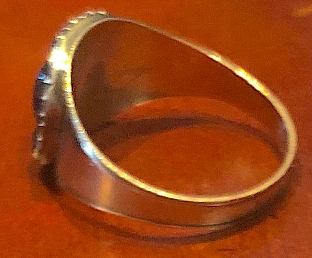 Dated 1808 12 K Amethyst Mourning Band with Jet surround For Sale 6