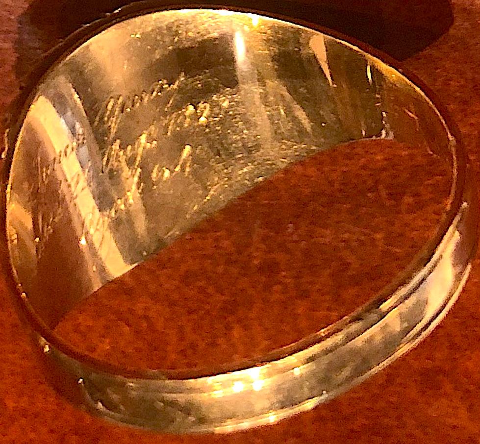 Dated 1808 12 K Amethyst Mourning Band with Jet surround For Sale 2