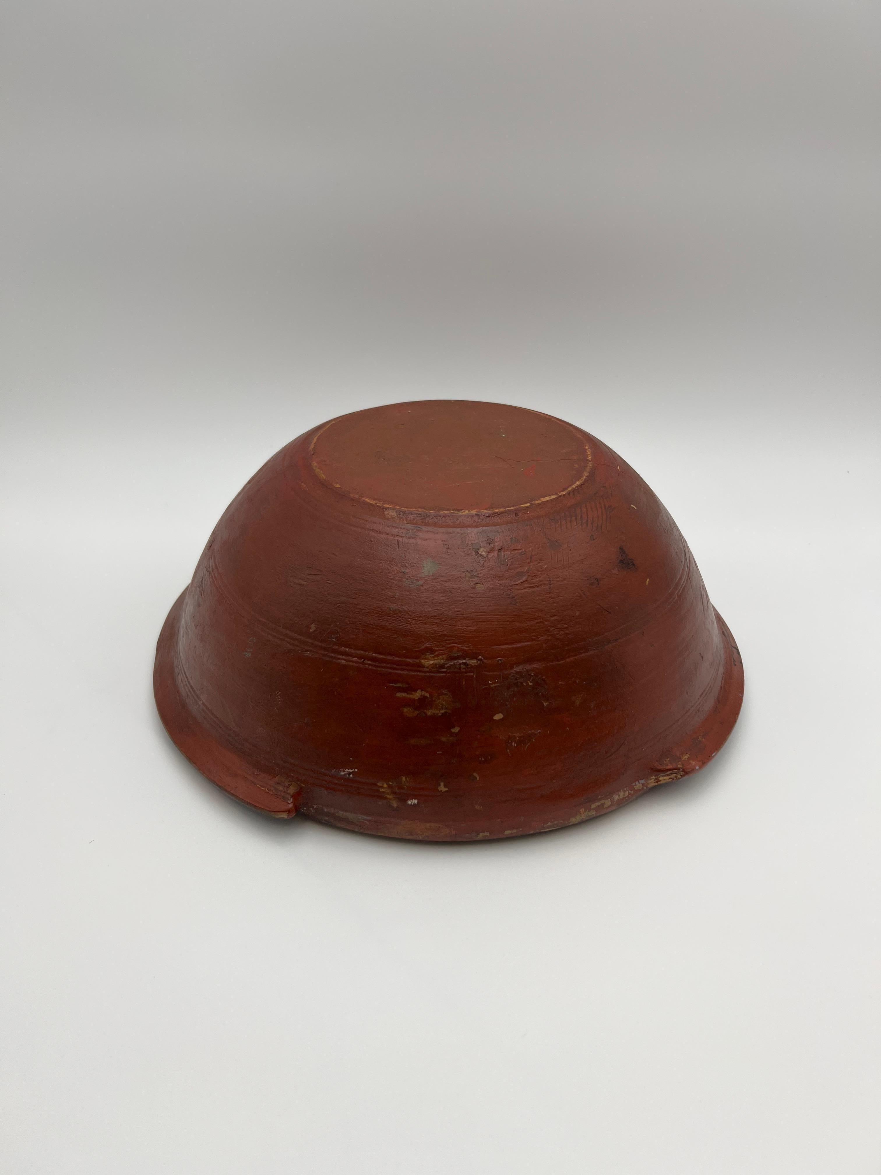 Datiert 1857 Hallingdal Rosemaling - Antike Vingebowl, Norwegen - Museumsqualität im Angebot 1